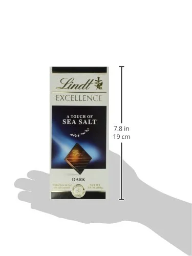 Lindt Excellence A Touch of Sea Salt Dark Chocolate Bar, 3.5-Ounce Packages