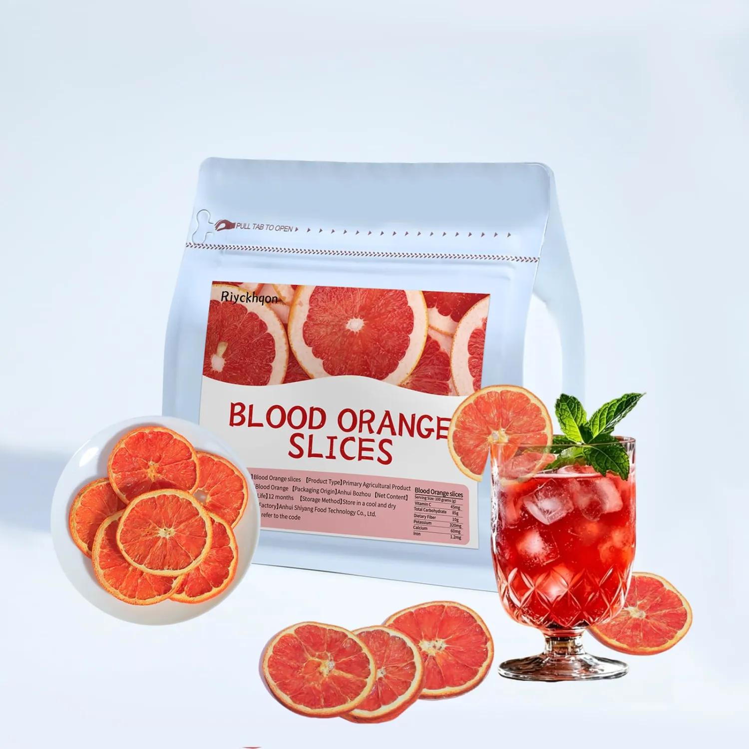 Dried Blood Orange Slices Dehydrated Blood Orange Slices No Added Sugar 100% Natural Gluten-free for Fruit Tea Baking Slow Cookers Table Scatters 3oz/85g