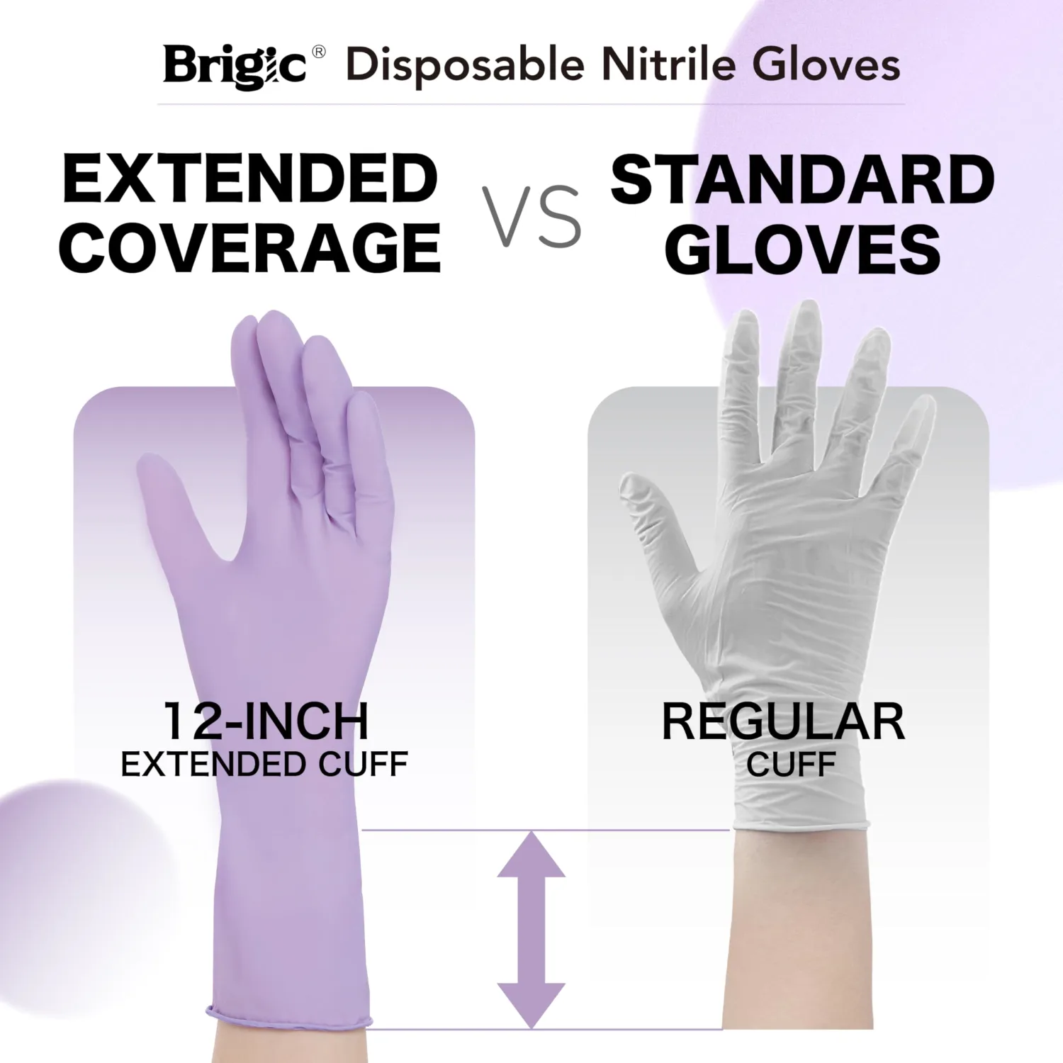12 Inch Long Cuff Nitrile Gloves, Disposable Gloves