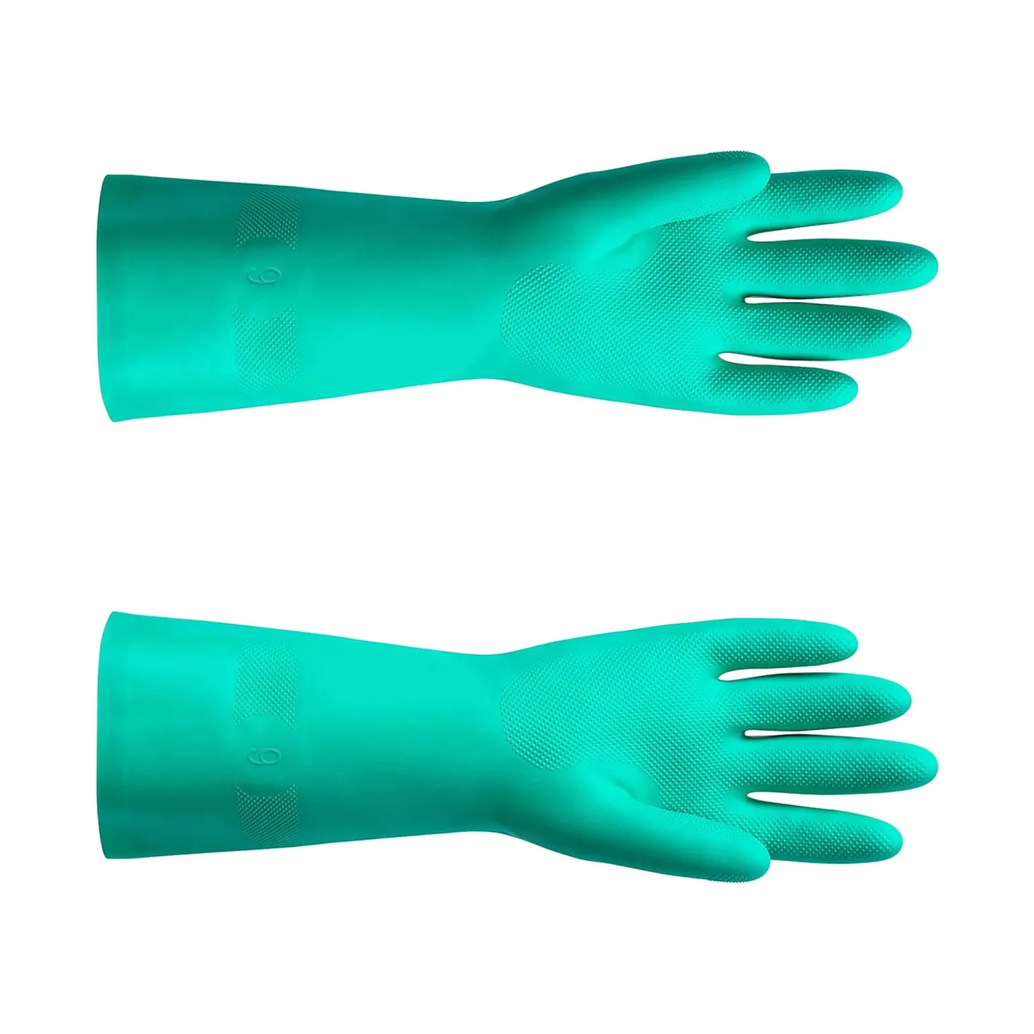 15 Mil Nitrile Chemical Resistant Gloves,Latex Free Cleaning Gloves with Flock Lining,Diamond Grip Dish Washing Gloves for Acid Alkali Solvent,Heavy Duty Rubber,Large,1 Pair for Home Use