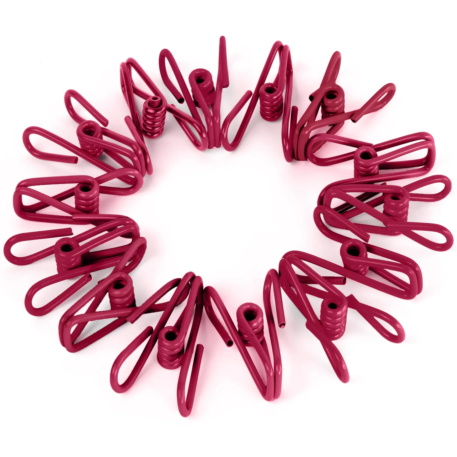 30 Pack Red Chip Bag Clips for Food - PVC 2 Inch Coated Sealer for Sealing Food - Paper Holder, Clothesline Clip for Laundry Hanging, Kitchen Bags, Multipurpose Clothes Pins