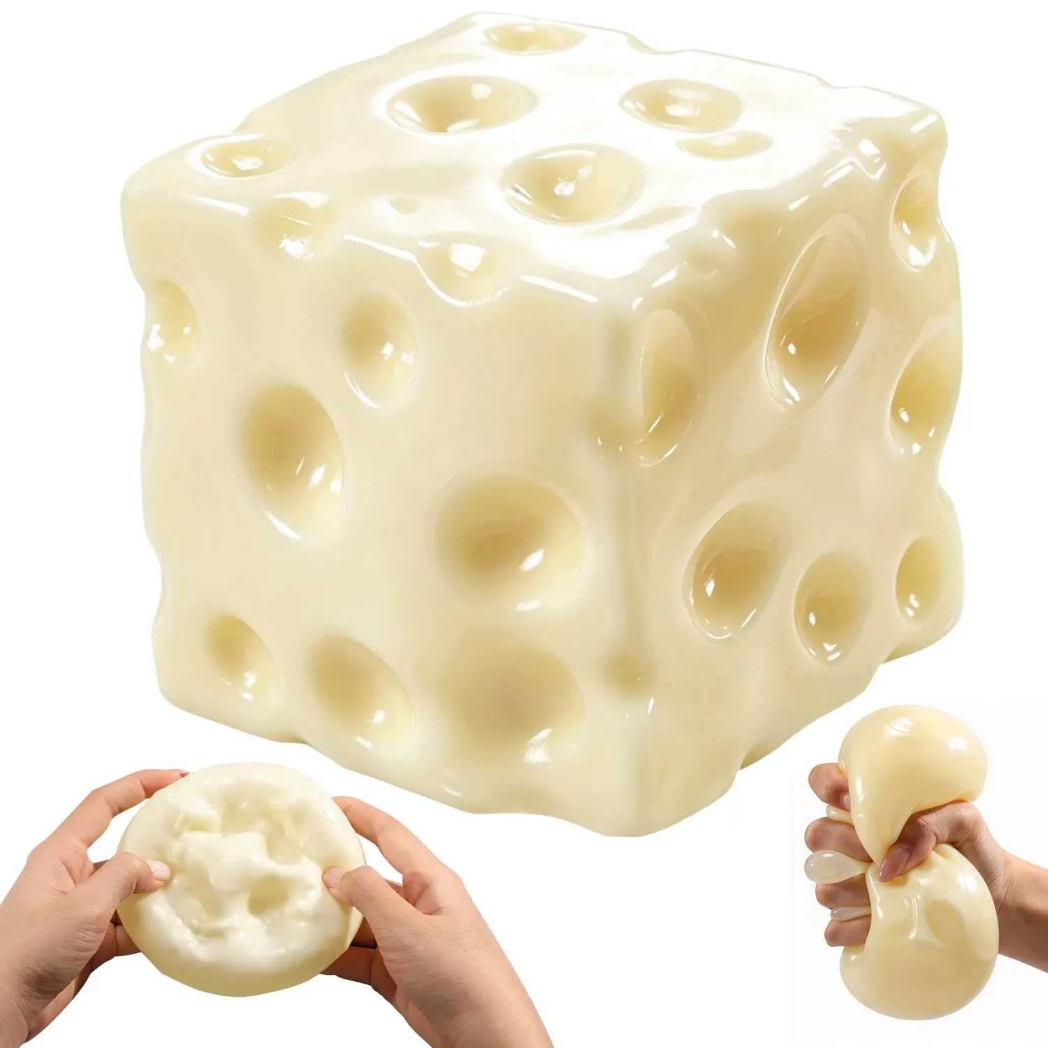 Big Coconut Oil Squishy 320g/2.9Inch Cheese Squishy - Non-Rebound Moldable