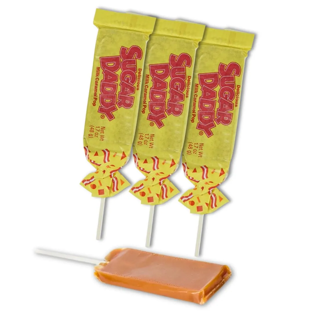 Classic Candy & Candy Bars - Pack of 3 - Full Size (Sugar Daddy Pops)