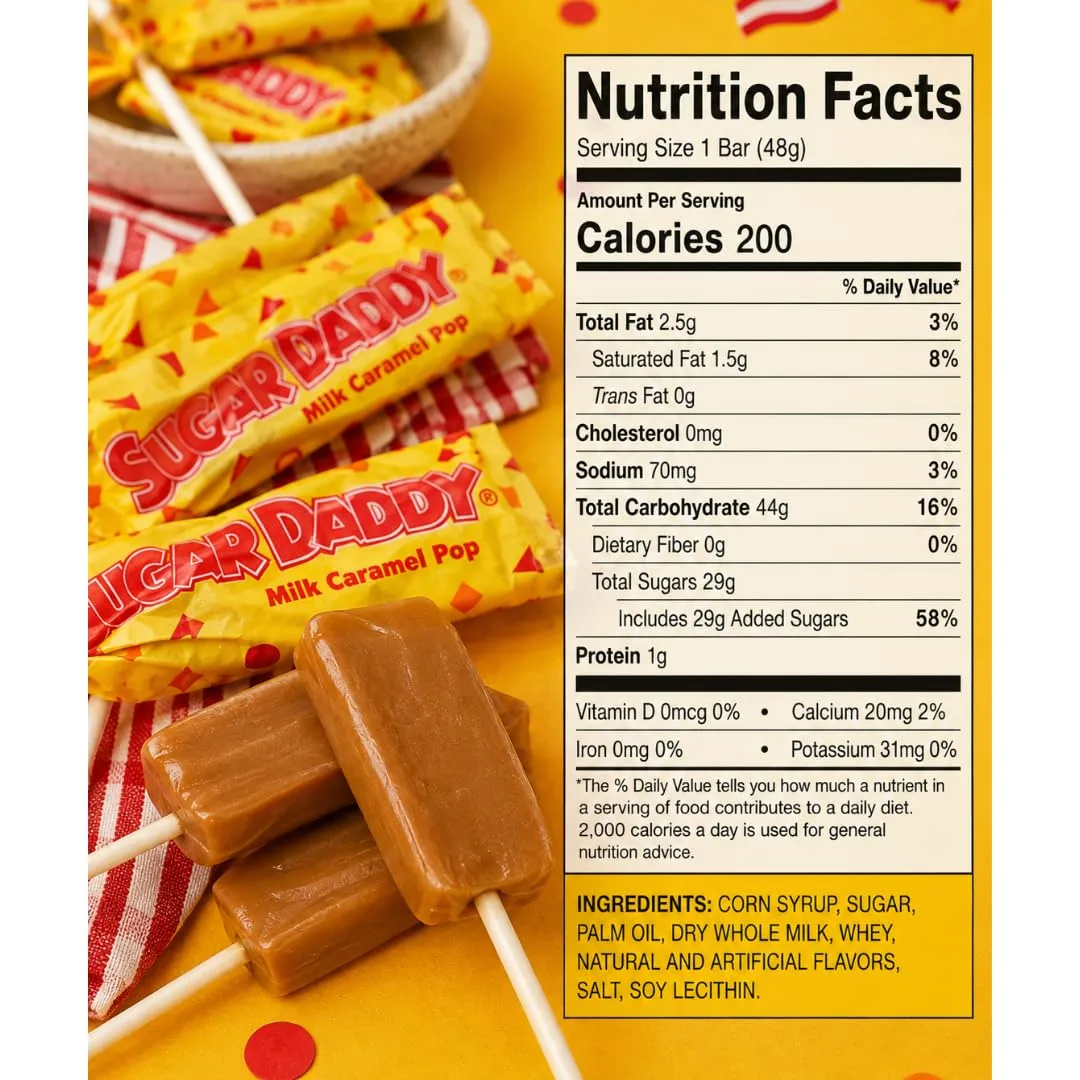 Classic Candy & Candy Bars - Pack of 3 - Full Size (Sugar Daddy Pops)