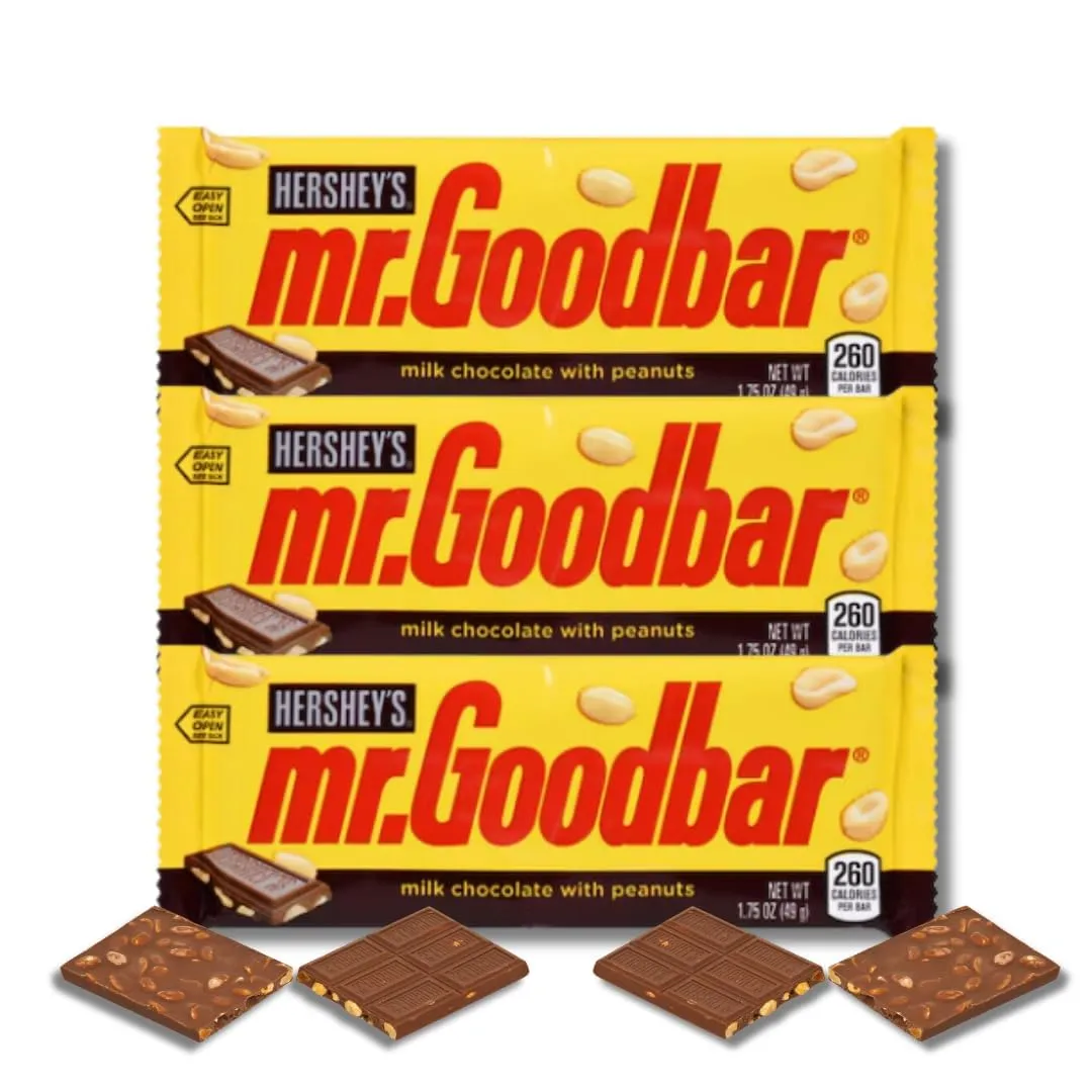 Mr. Good - Pack of 3 - Milk Chocolate With Crunchy Peanuts - 1.75 oz. Full Size