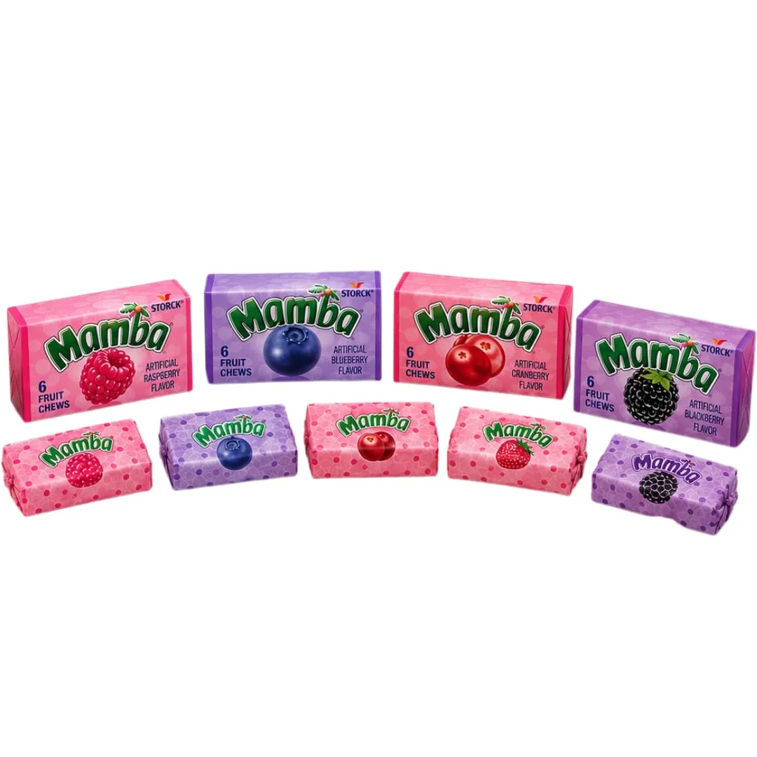 Classic Candy & Candy Bars - Pack of 3 - Full Size (Mamba Berrytasty)