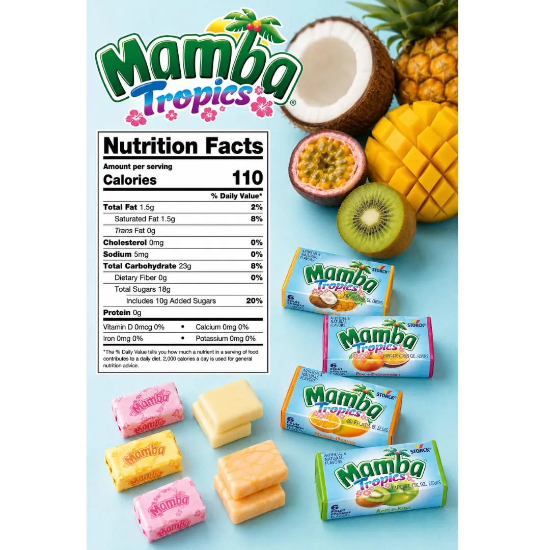 Classic Candy & Candy Bars - Pack of 3 - Full Size (Mamba Tropics)