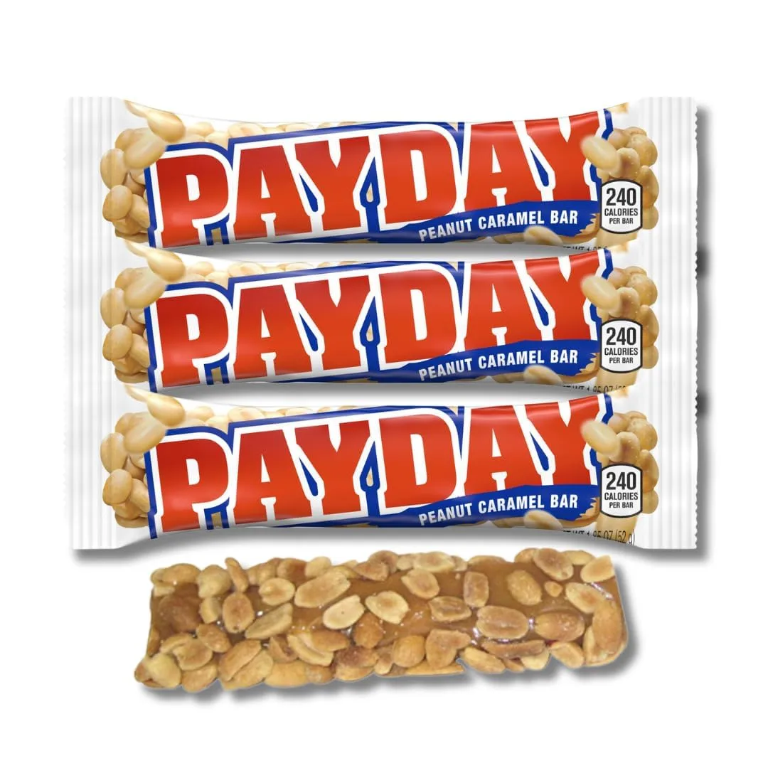 Payday - Pack of 3 - Crunchy Caramel Peanut Candy Bar - 1.85 oz. Full Size