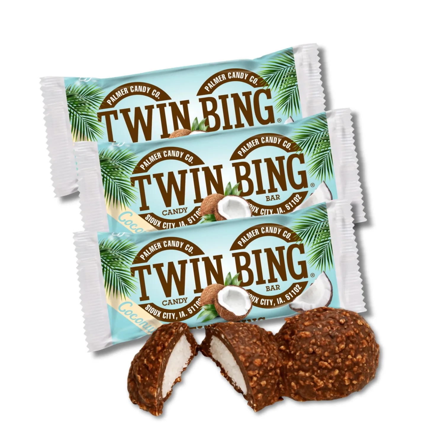 Classic Candy & Candy Bars - Pack of 3 - Full Size (Coconut Twin Bing)