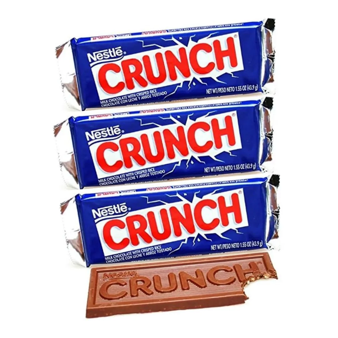 Crunch Bar - Pack of 3 - Milk Chocolate With Crispy Rice - 1.55 oz. Full Size