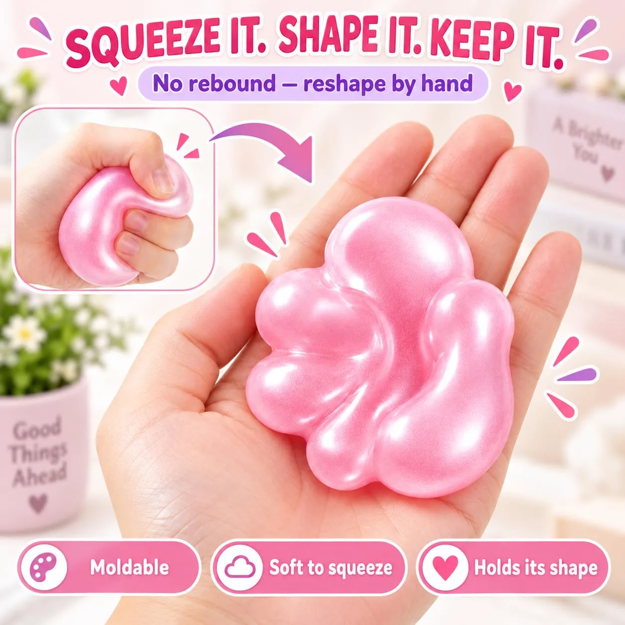 2Pc Coconut Oil Squishy,Coconut Oil Stress Ball,No Rebound Sensory Toys