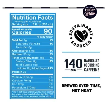 High Brew, Cold Brew Coffee, Variety Pack, 8 oz, Pack of 12