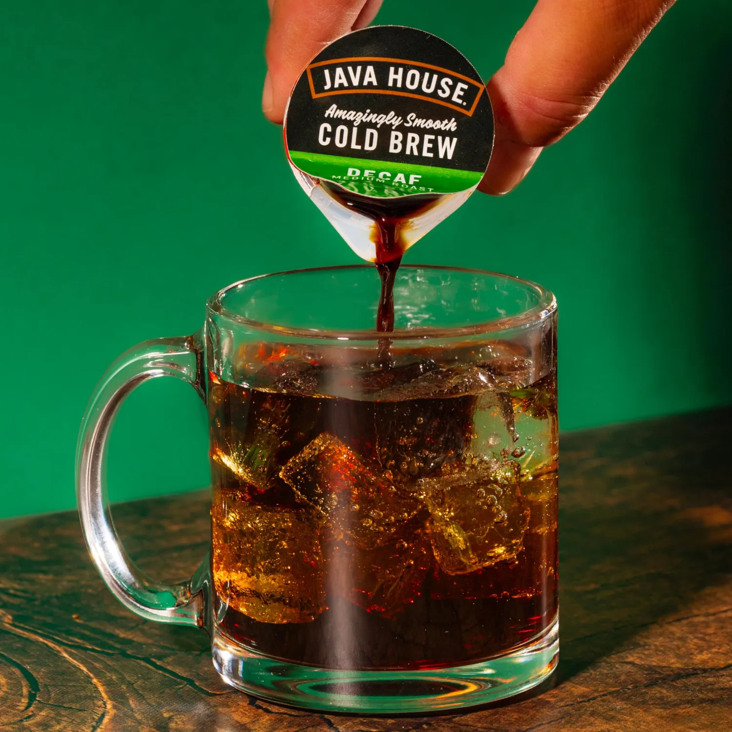 JAVA HOUSE Authentic Cold Brew Coffee, DECAF, K-Cup Coffee Pods, Medium Roast (6 Count)
