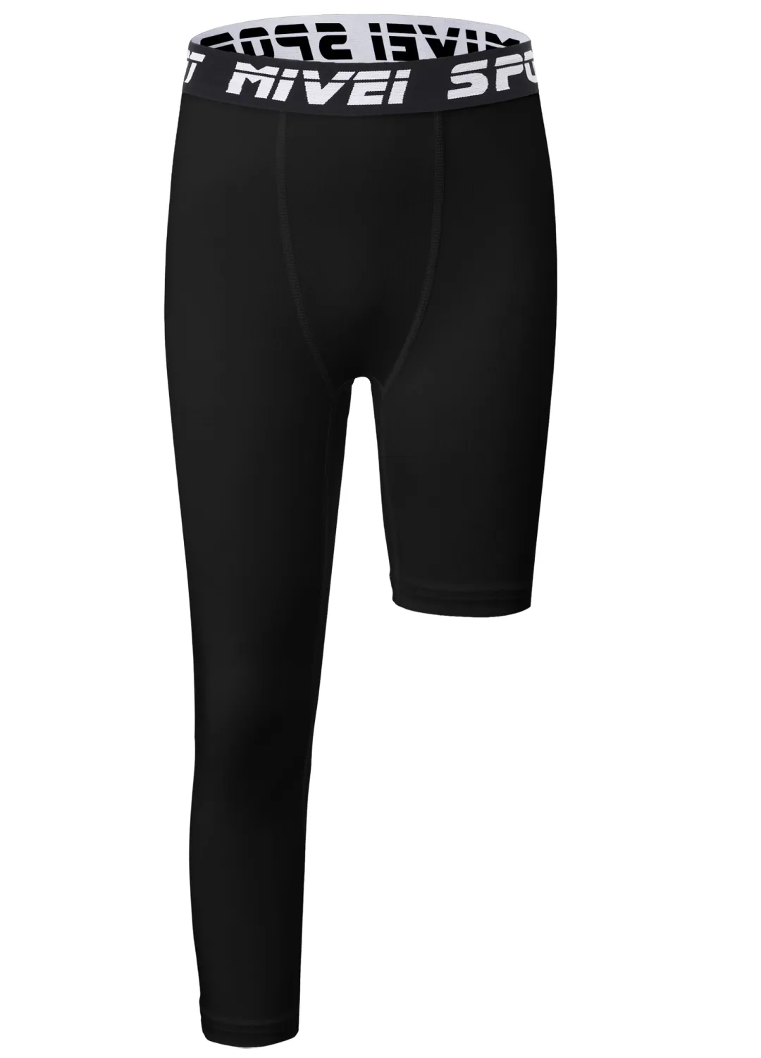 MIVEI One Leg Compression Pants Youth Boys Basketball Tights