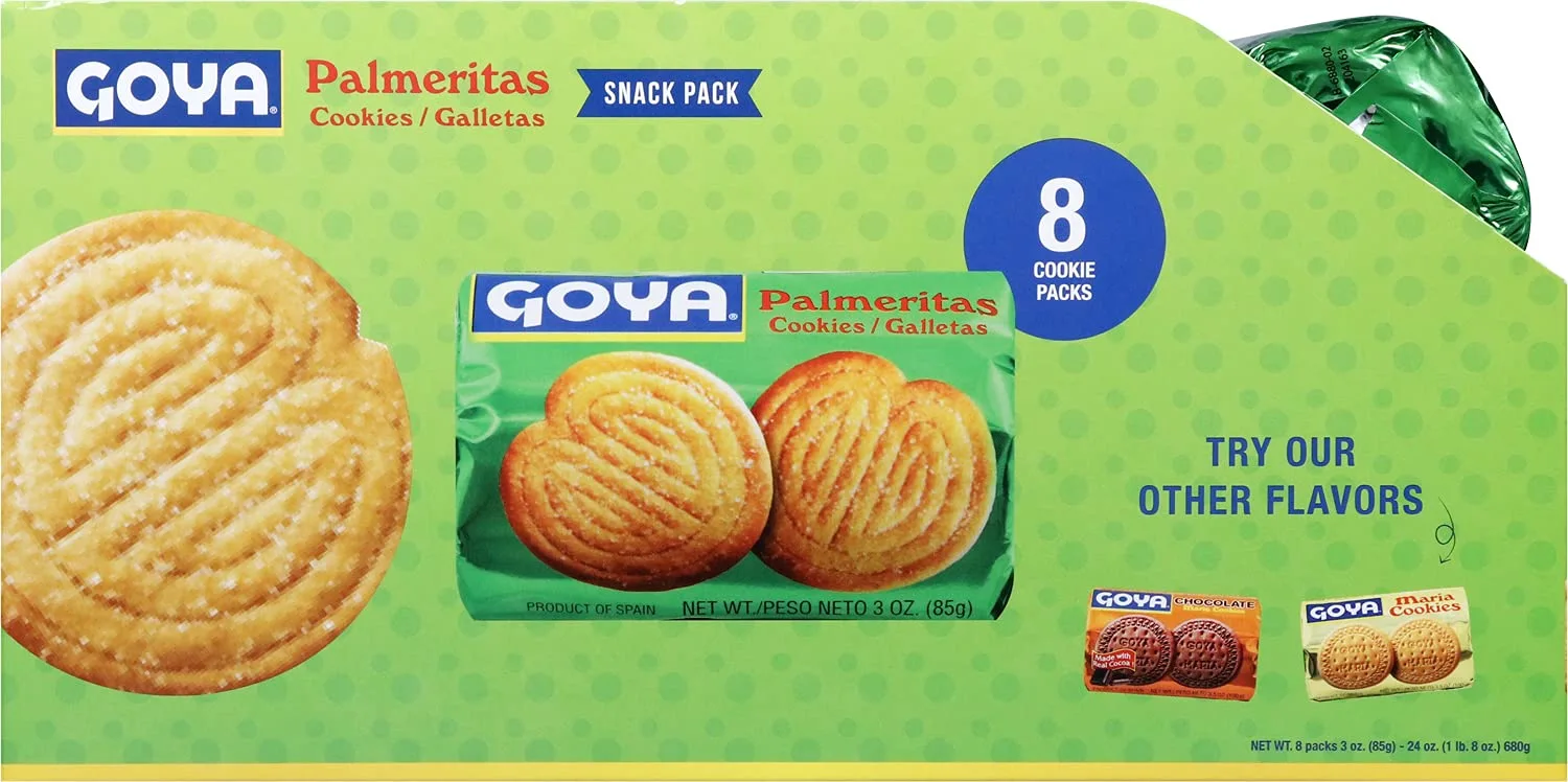 Goya Foods Palmerita Cookies, 3 Ounce (Pack of 8)
