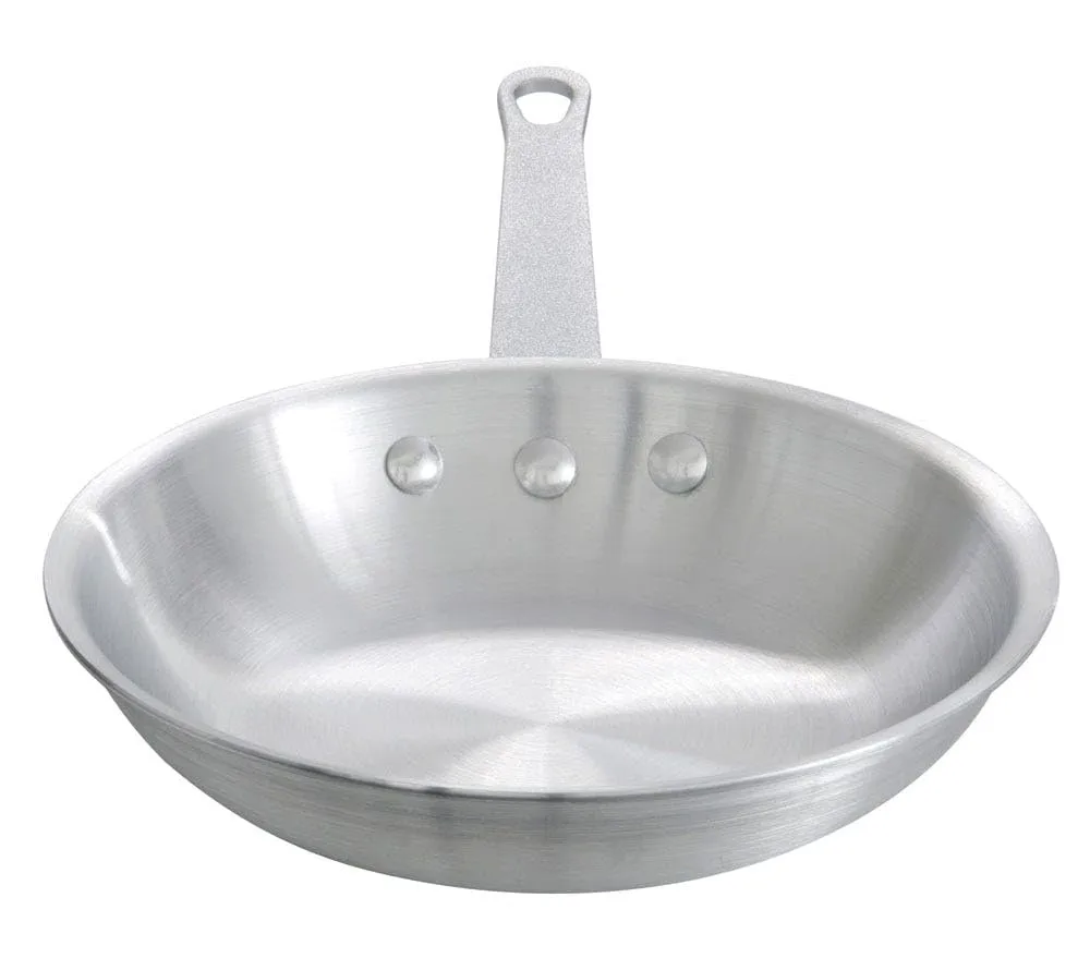 Keystone 31H-014 Aluminum Fry Pan, 8" Diam., Natural Finish