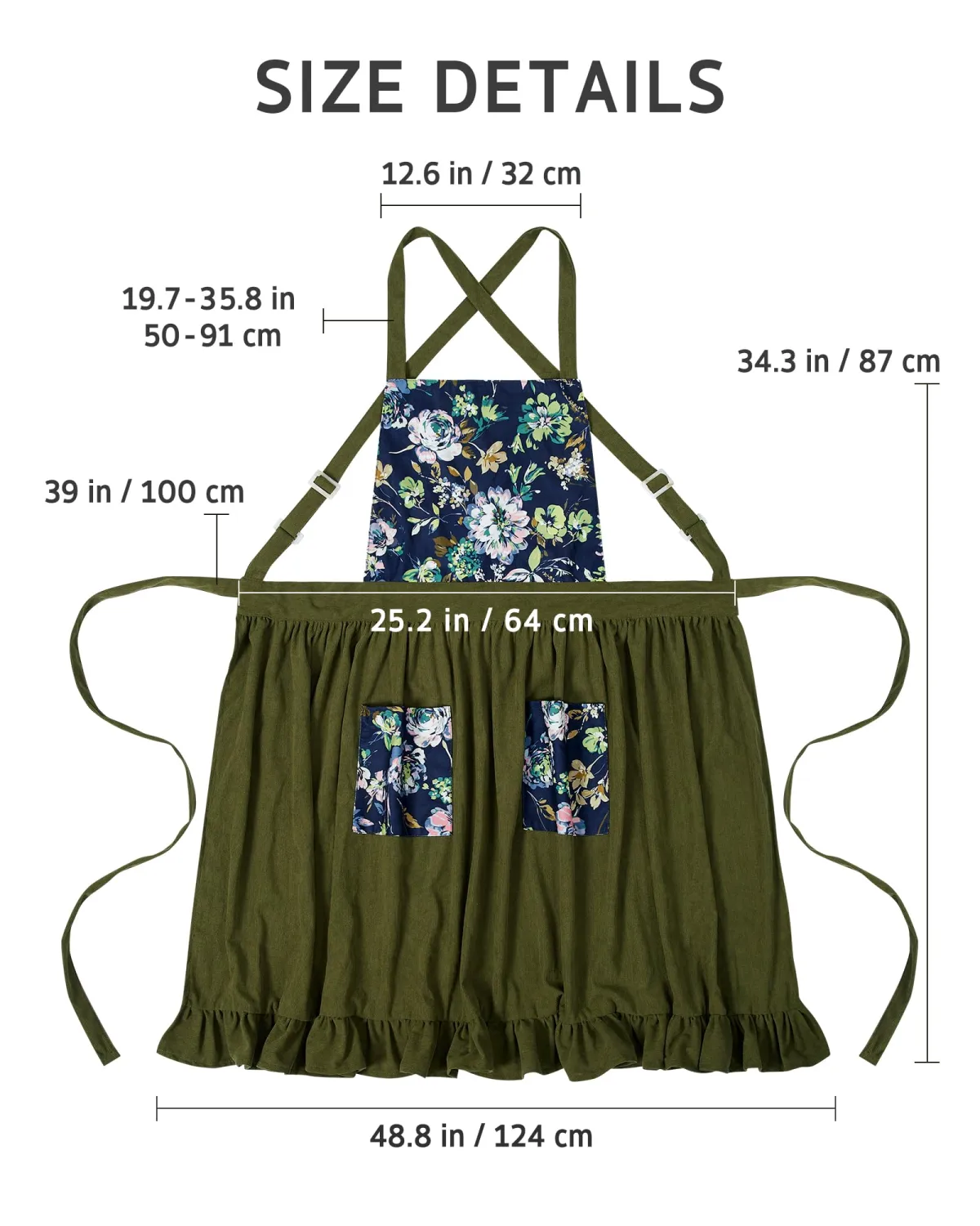 Syntus Chef Apron for Men Women with Pockets, Thick Grilling BBQ Apron