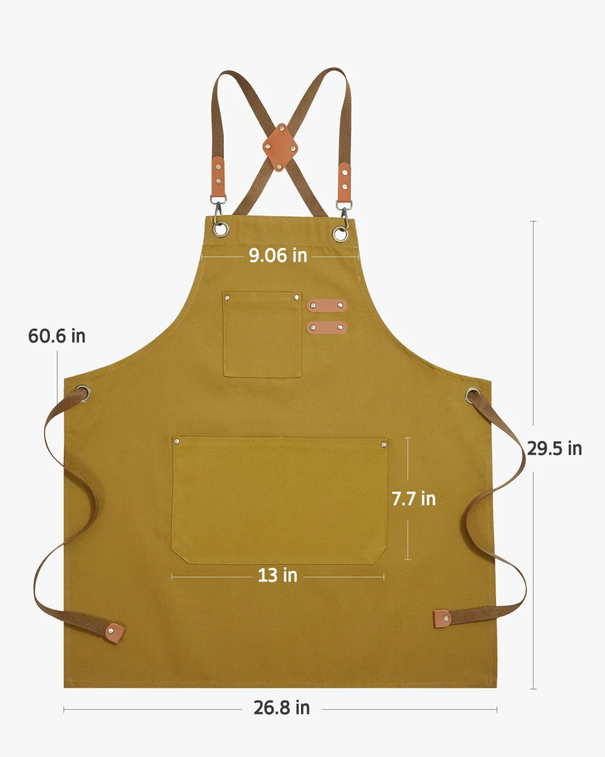 Syntus Chef Apron for Men Women with Pockets, Thick Grilling BBQ Apron