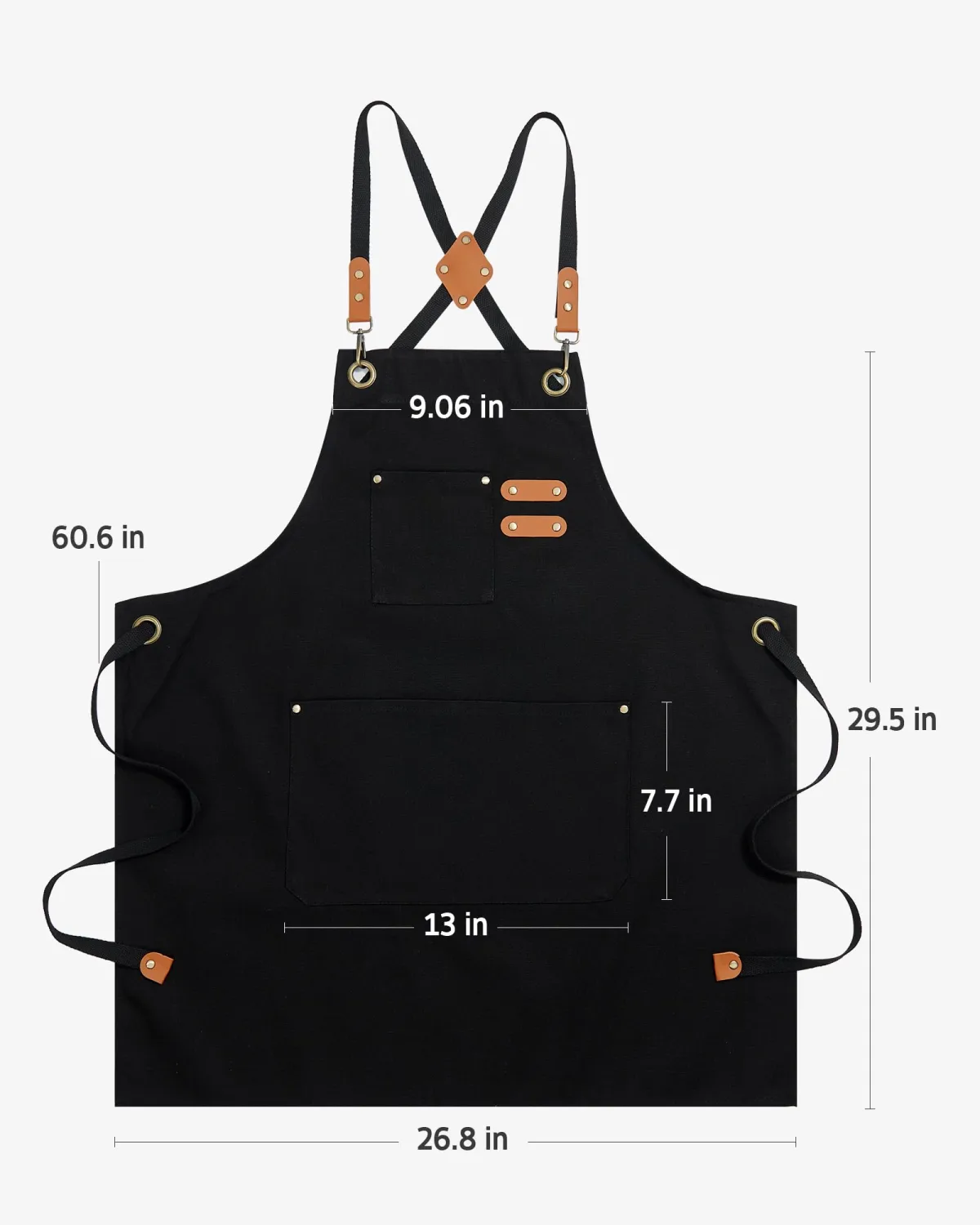 Syntus Chef Apron for Men Women with Pockets, Thick Grilling BBQ Apron