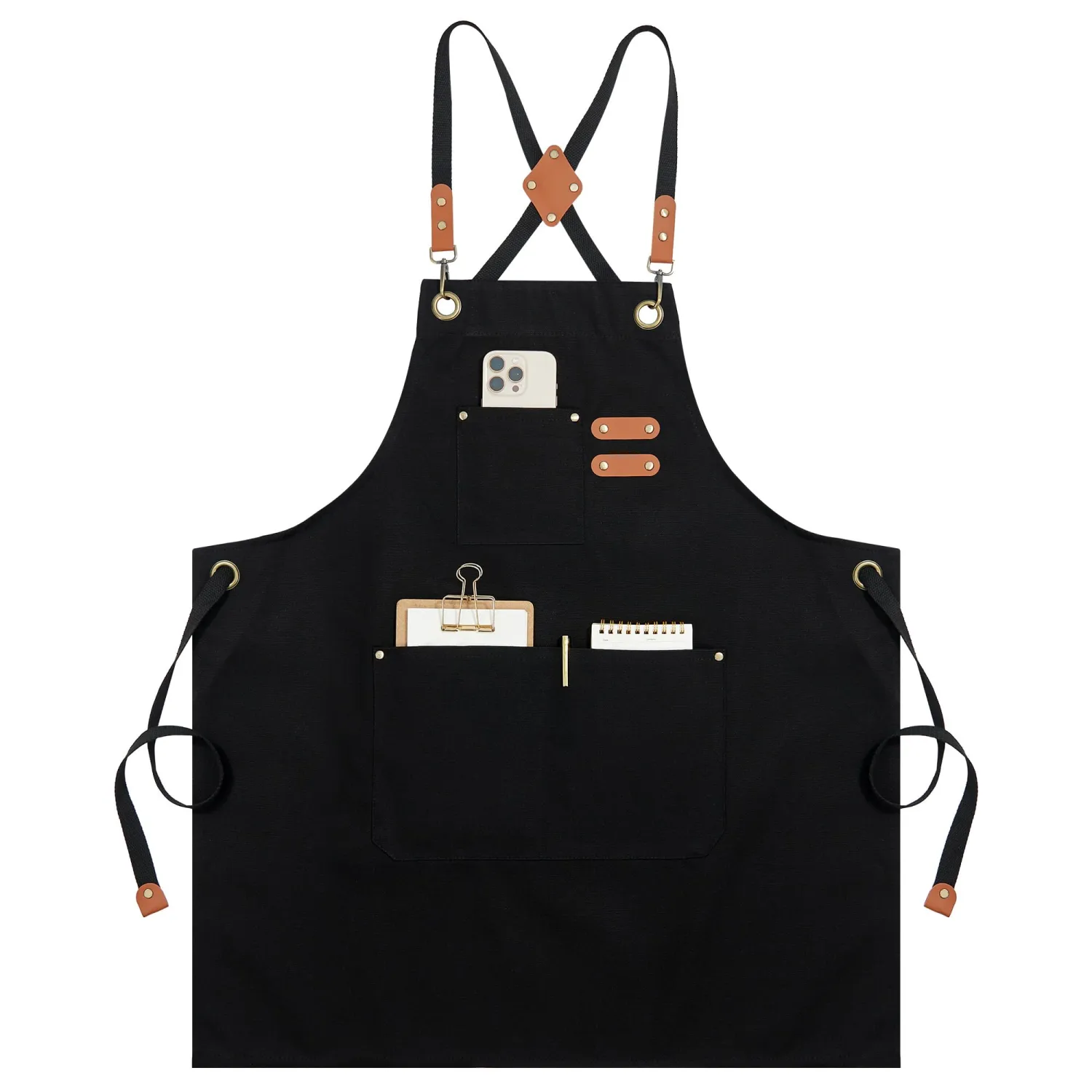 Syntus Chef Apron for Men Women with Pockets, Thick Grilling BBQ Apron