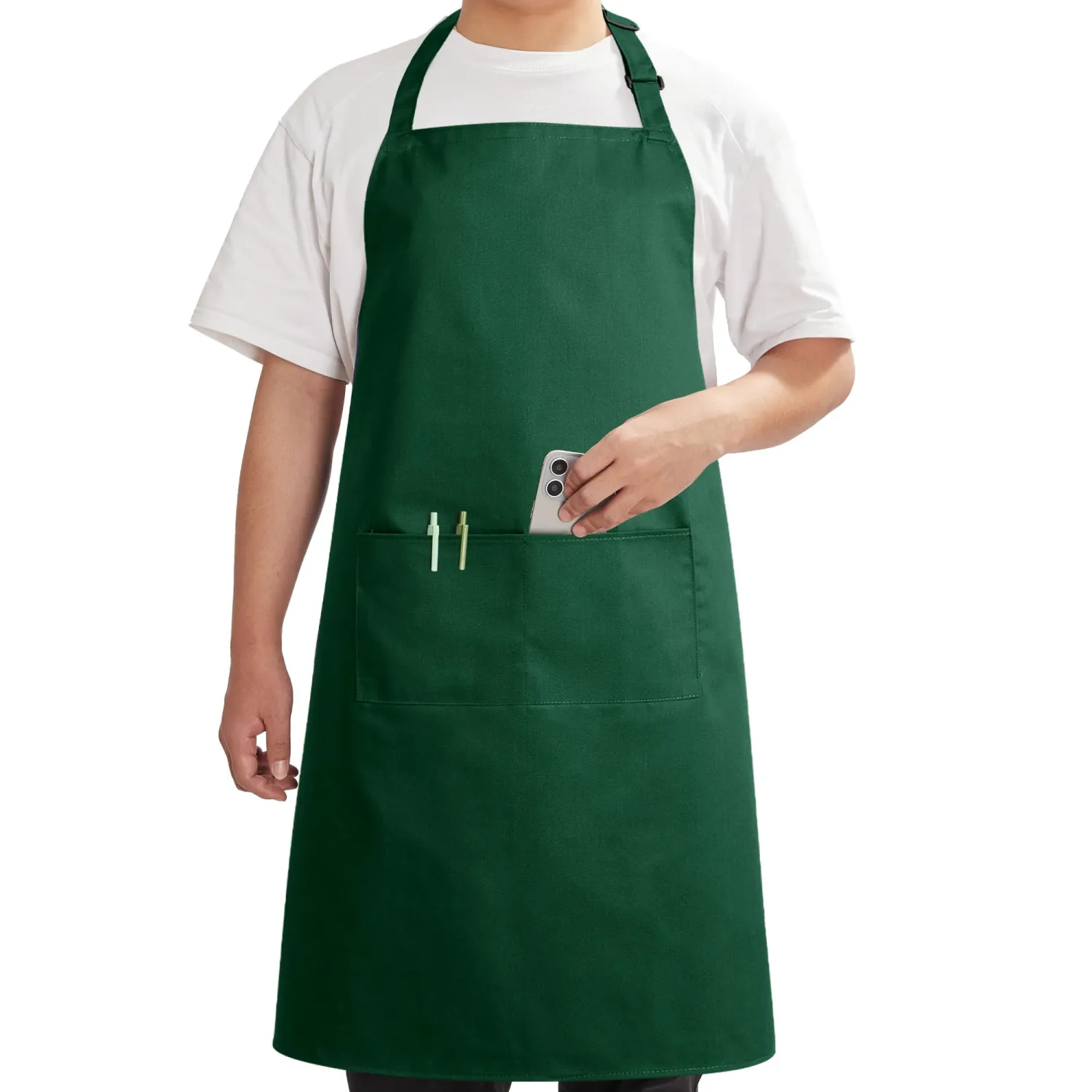Syntus Chef Apron for Men Women with Pockets, Thick Grilling BBQ Apron