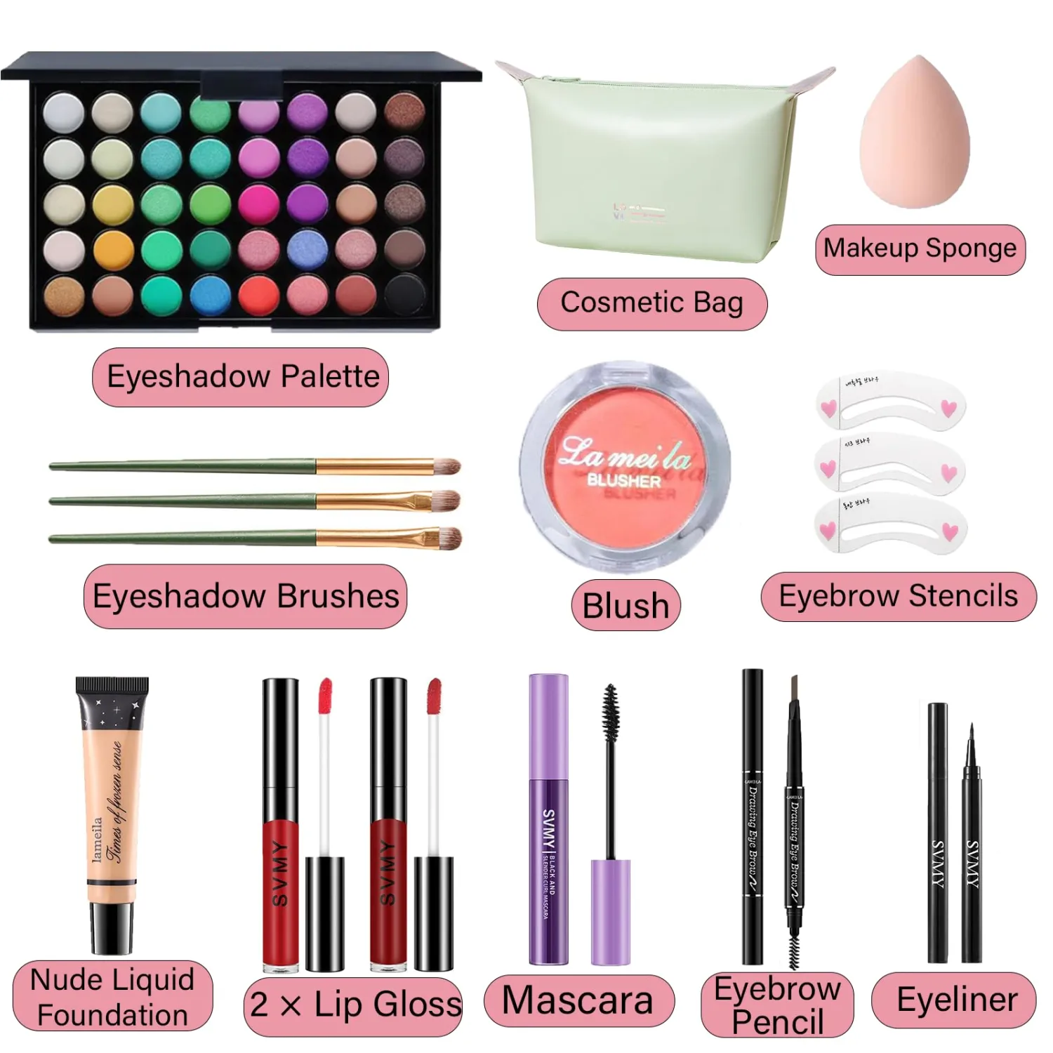 Makeup Set for Women, Makeup Full Kit for Beginners & Professionals, Travel Make up Set for Teens & Adults, Make up Gift Set for Girls, Eyeshadow Palette, Lip Gloss