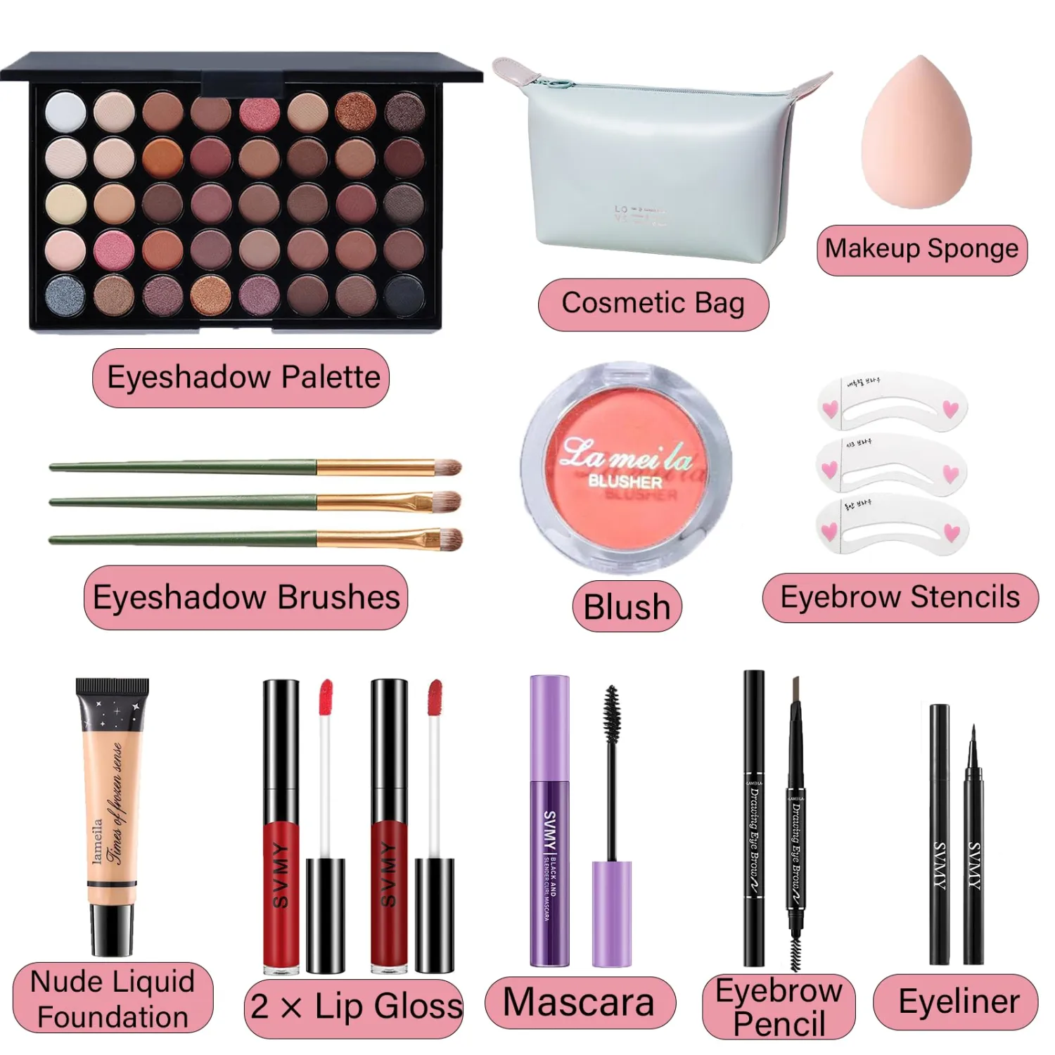 Makeup Set for Women, Makeup Full Kit for Beginners & Professionals, Travel Makeup Set for Teens & Adults, Makeup Gift Set for Girls, Eyeshadow Palette, Lip Gloss, Face & Eye Make up