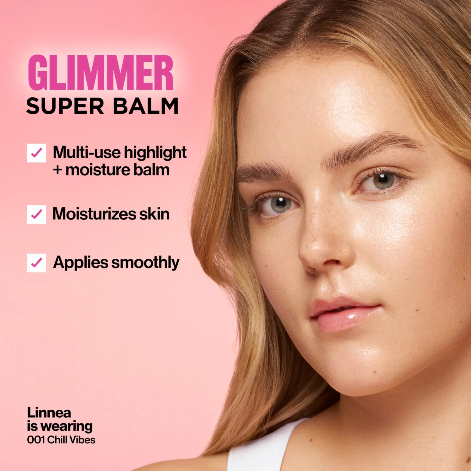 Revlon Glimmer Super Balm, Highlighter Makeup, 001 Chill Vibes, 0.06 oz