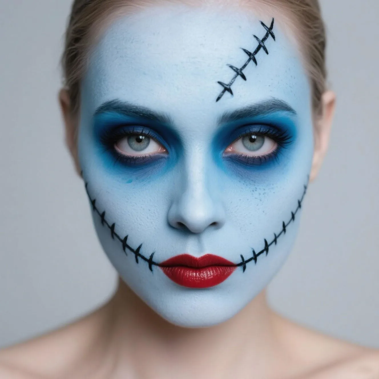5 Pcs Halloween Sally Makeup Kit, Sally Corpse Bride Cosplay Accessories