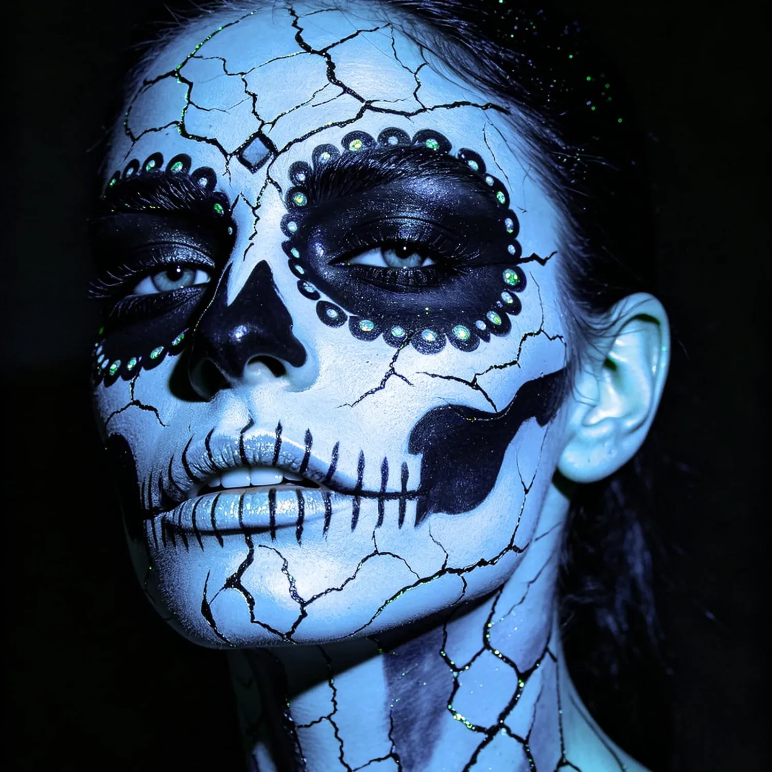 Light Blue Face Body Paint, Water Based Face Painting Makeup