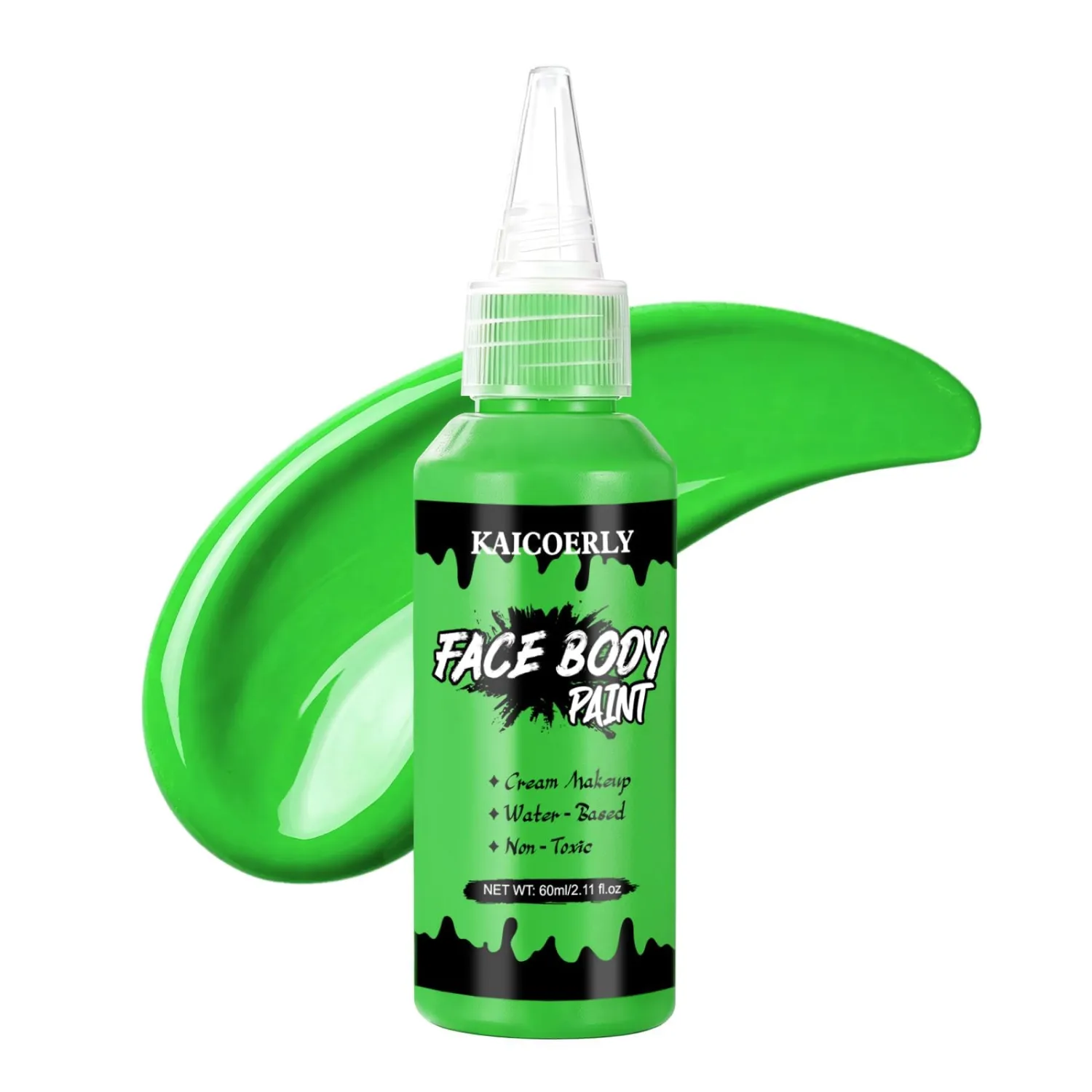 Light Green Face Body Paint, Water Based Face Painting Makeup