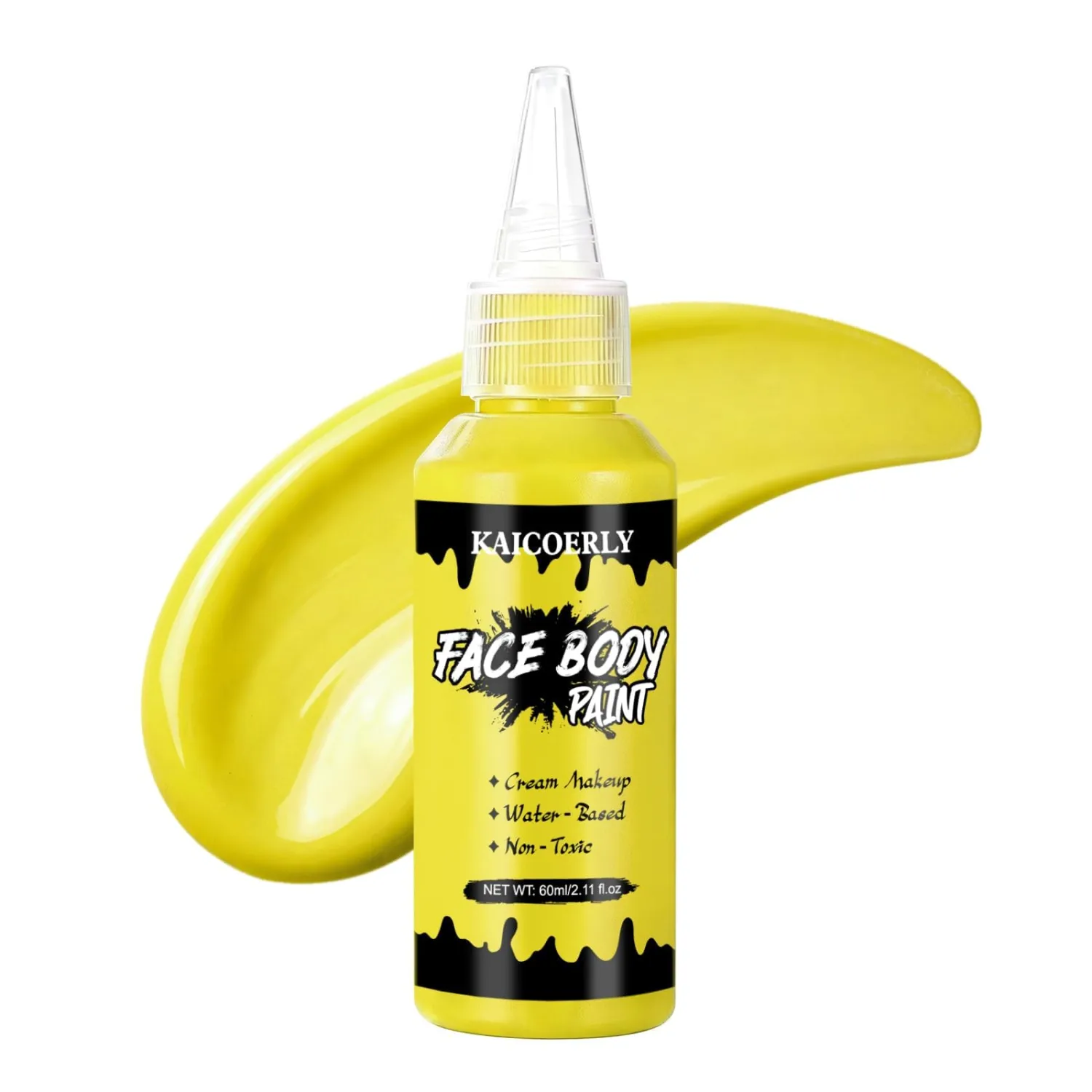Yellow Face Body Paint, Water Based Face Painting Cream Makeup