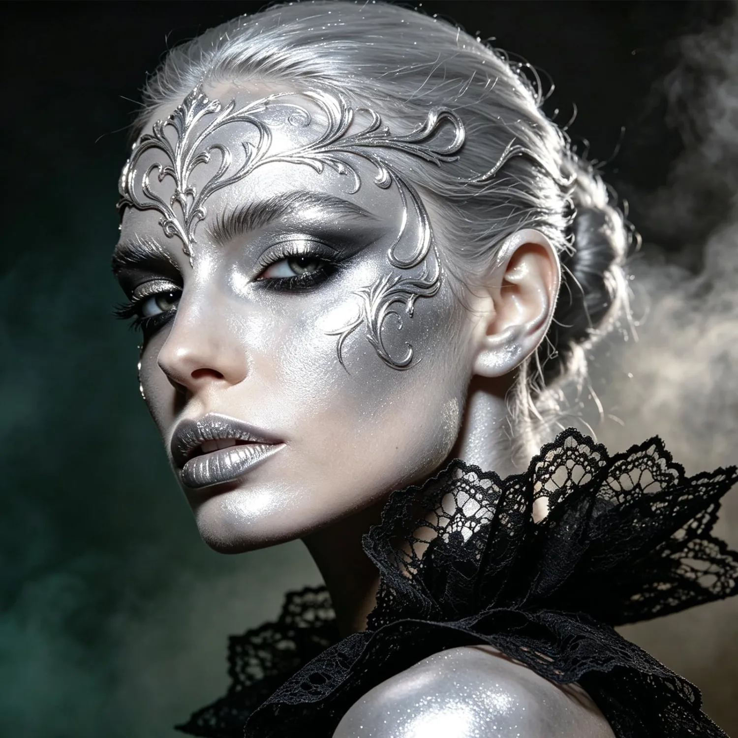 Silver Face Body Paint, Water Based Face Painting Cream Makeup