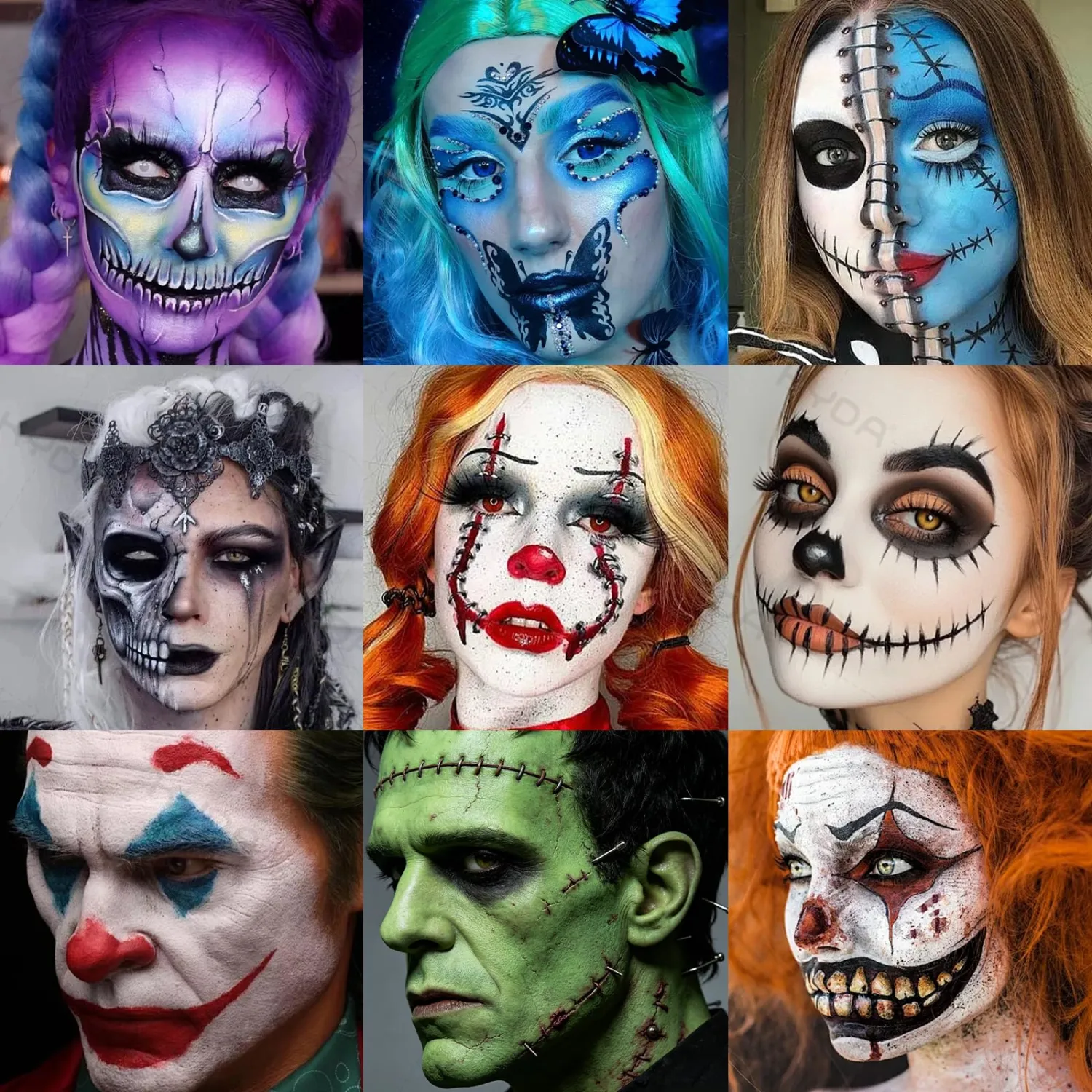 KYDA 20 Colors Face Body Paint Oil Palette Kit, Washable Halloween Makeup