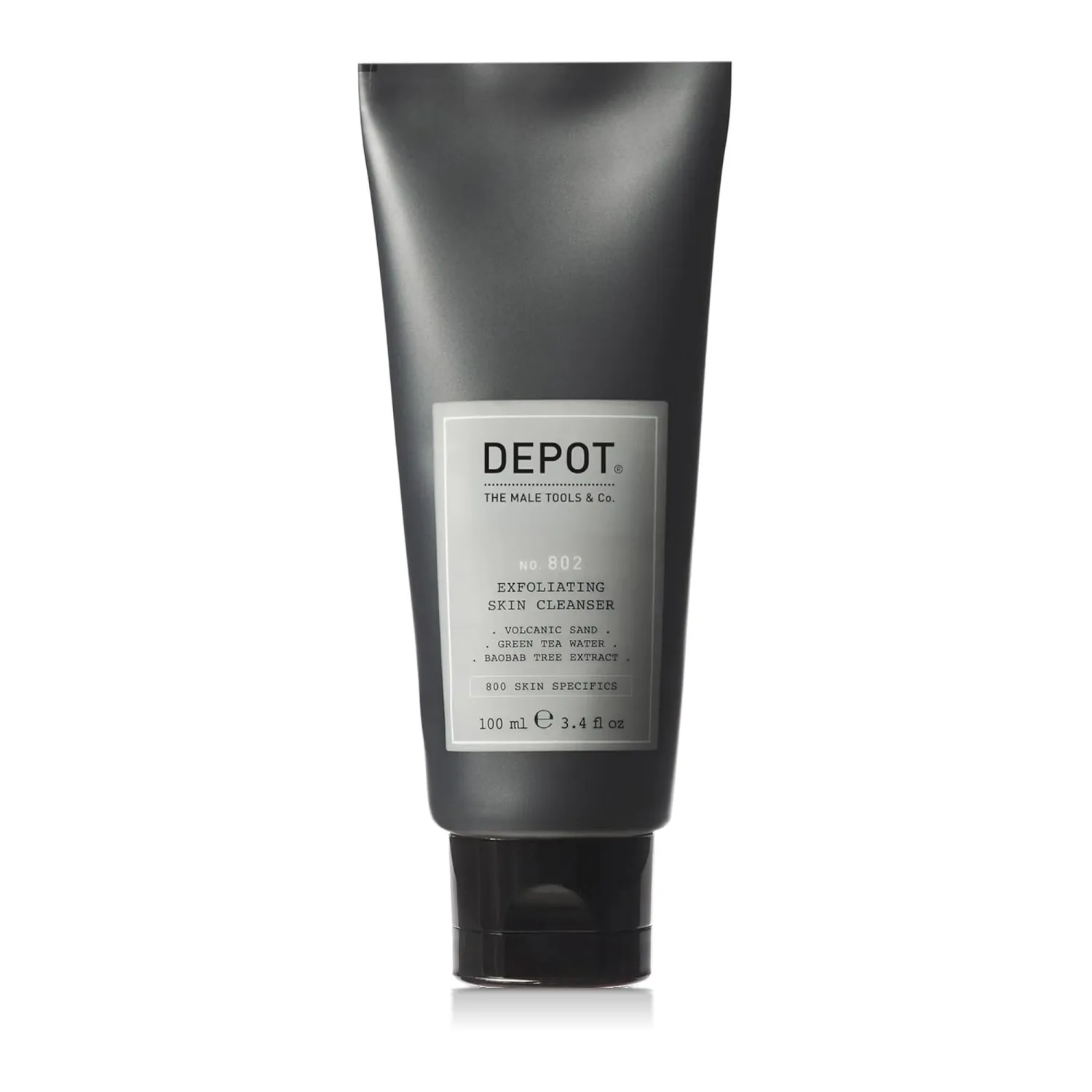 DEPOT No. 802 Exfoliating Skin Cleanser | Volcanic Sand, 3.4 Fl Oz