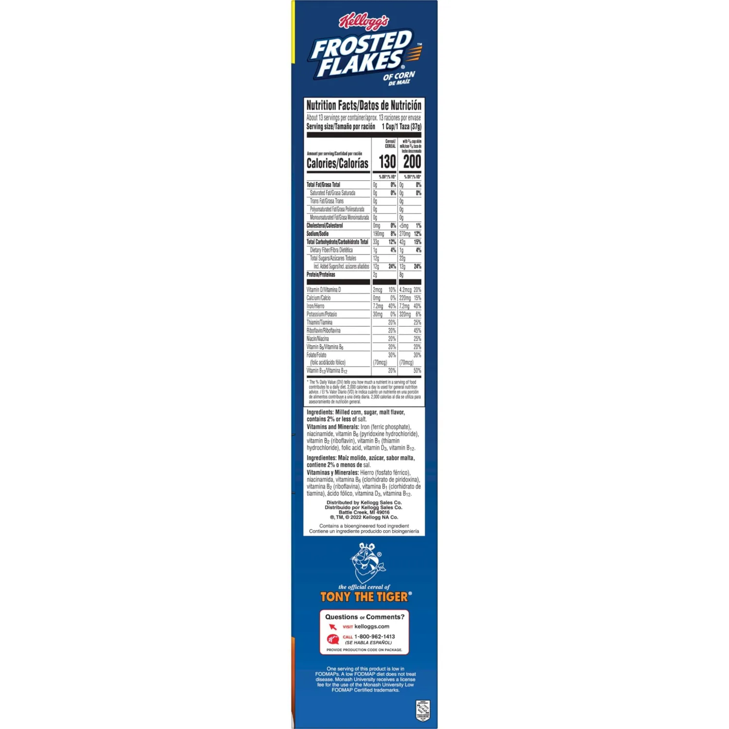 Kellogg's Frosted Flakes Original Large Size Breakfast Cereal 17.3 oz