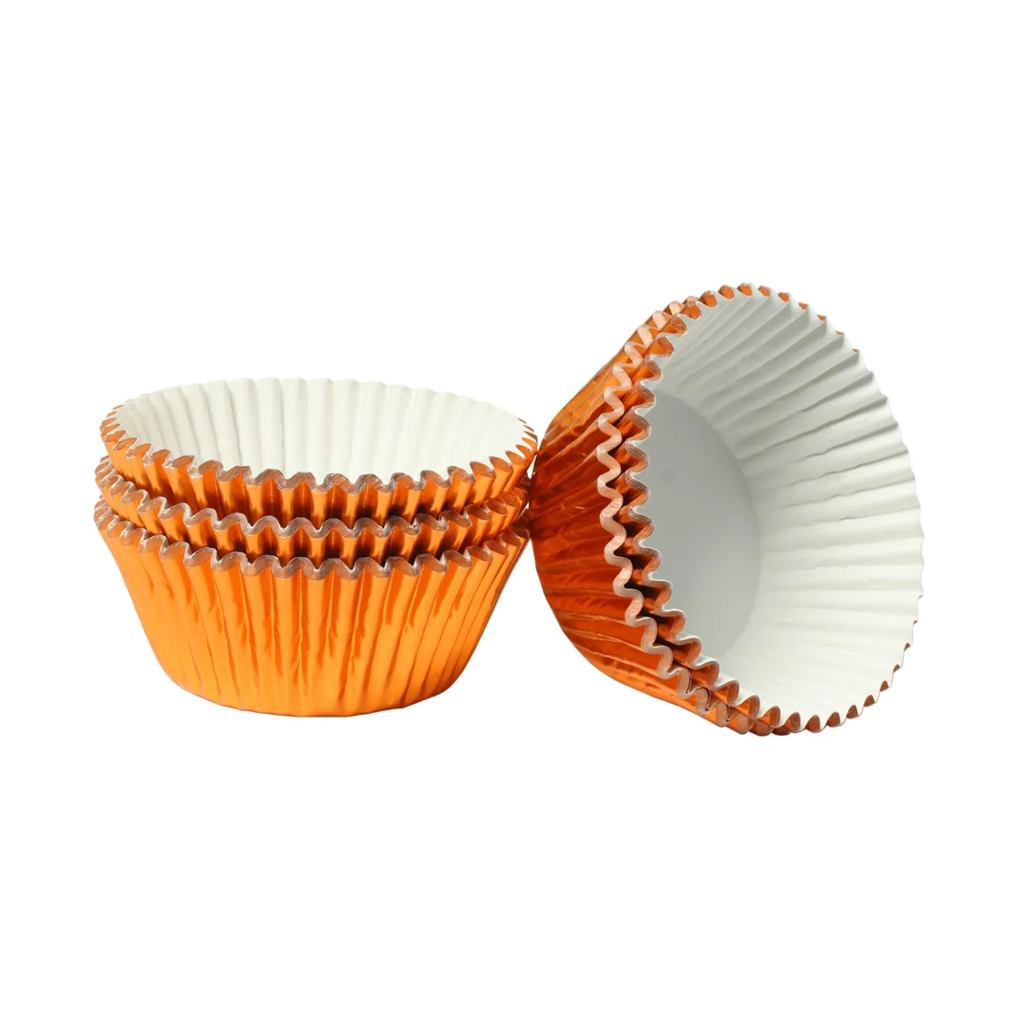 Orange Foil Cupcake Liners Baking-Cupcake Weddings,Birthday Parties100Pcs