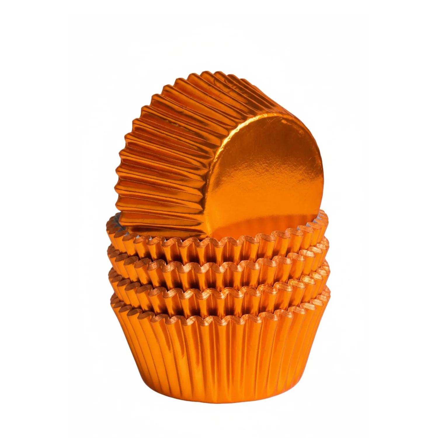 Orange Foil Cupcake Liners Baking-Cupcake Weddings,Birthday Parties100Pcs
