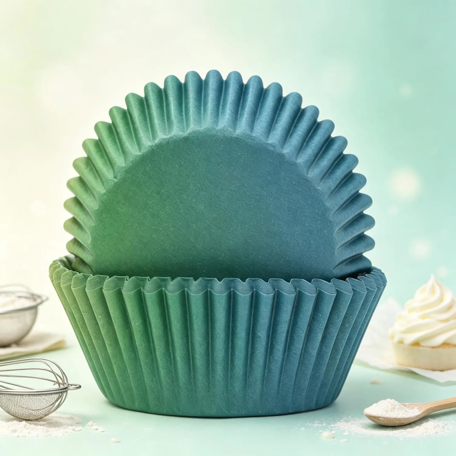Standard Baking Cups, Printed Color Cupcake Liners, 150-Count