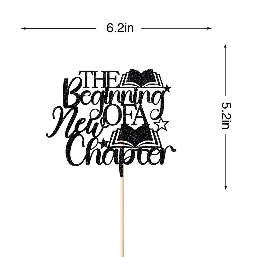 A Sweet Ending to A New Beginning Cake Topper,The Adventure Begins