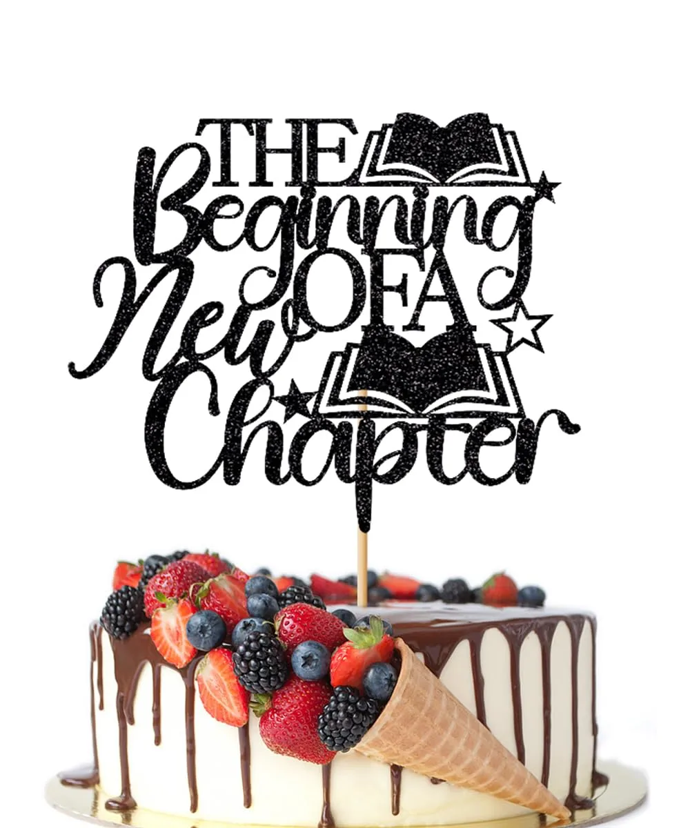 A Sweet Ending to A New Beginning Cake Topper,The Adventure Begins