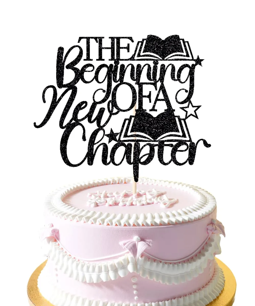 A Sweet Ending to A New Beginning Cake Topper,The Adventure Begins