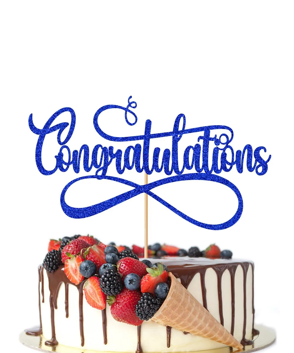 Royal Blue Congratulations Cake Topper,Congratulations 2026