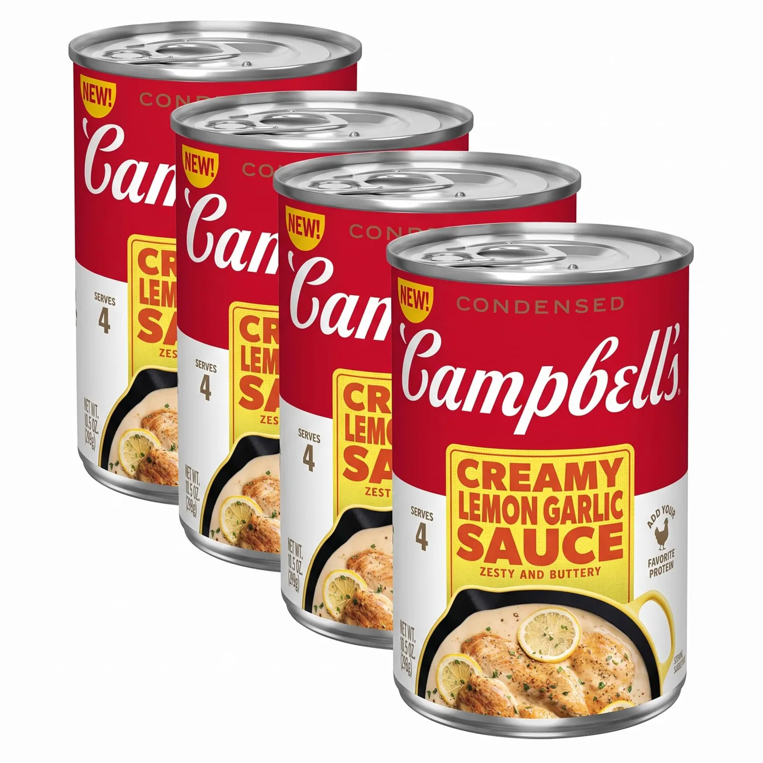 Campbell's Condensed Creamy Lemon Garlic Sauce, 10.5 Oz Can (Pack of 4)