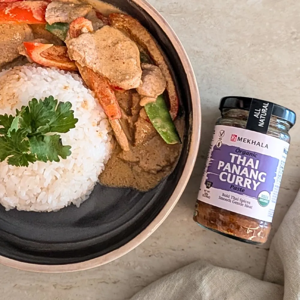 Mekhala Organic Thai Panang Curry Paste, Mild Coconut Curry Base 3.5oz