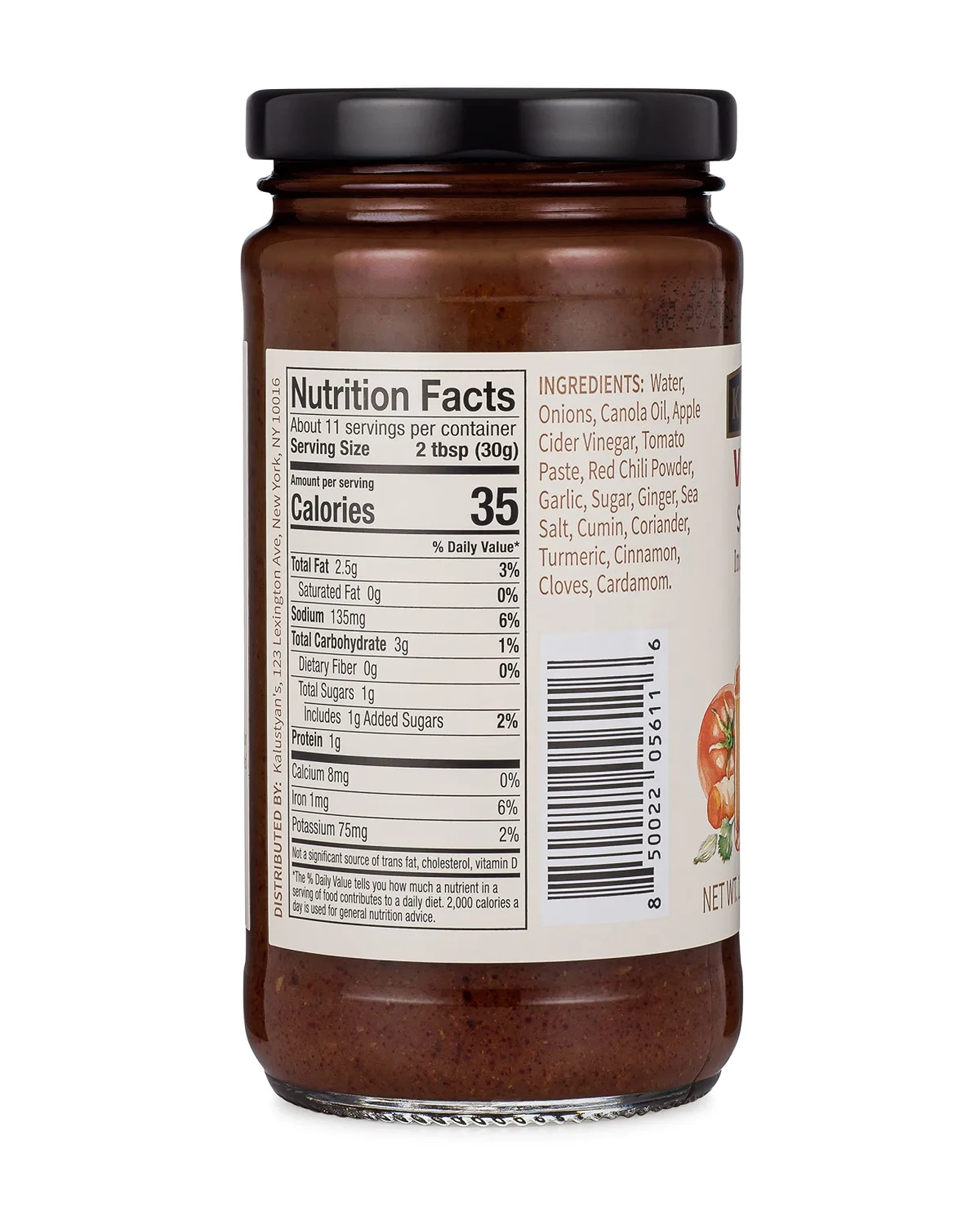 Kalustyan's Spicy Indian Vindaloo Simmer Sauce – Tangy, Fiery Curry Sauce for Authentic Goan-Style Indian Food - Ideal for Meat, Seafood or Vegetable Curries (Pack of 2)