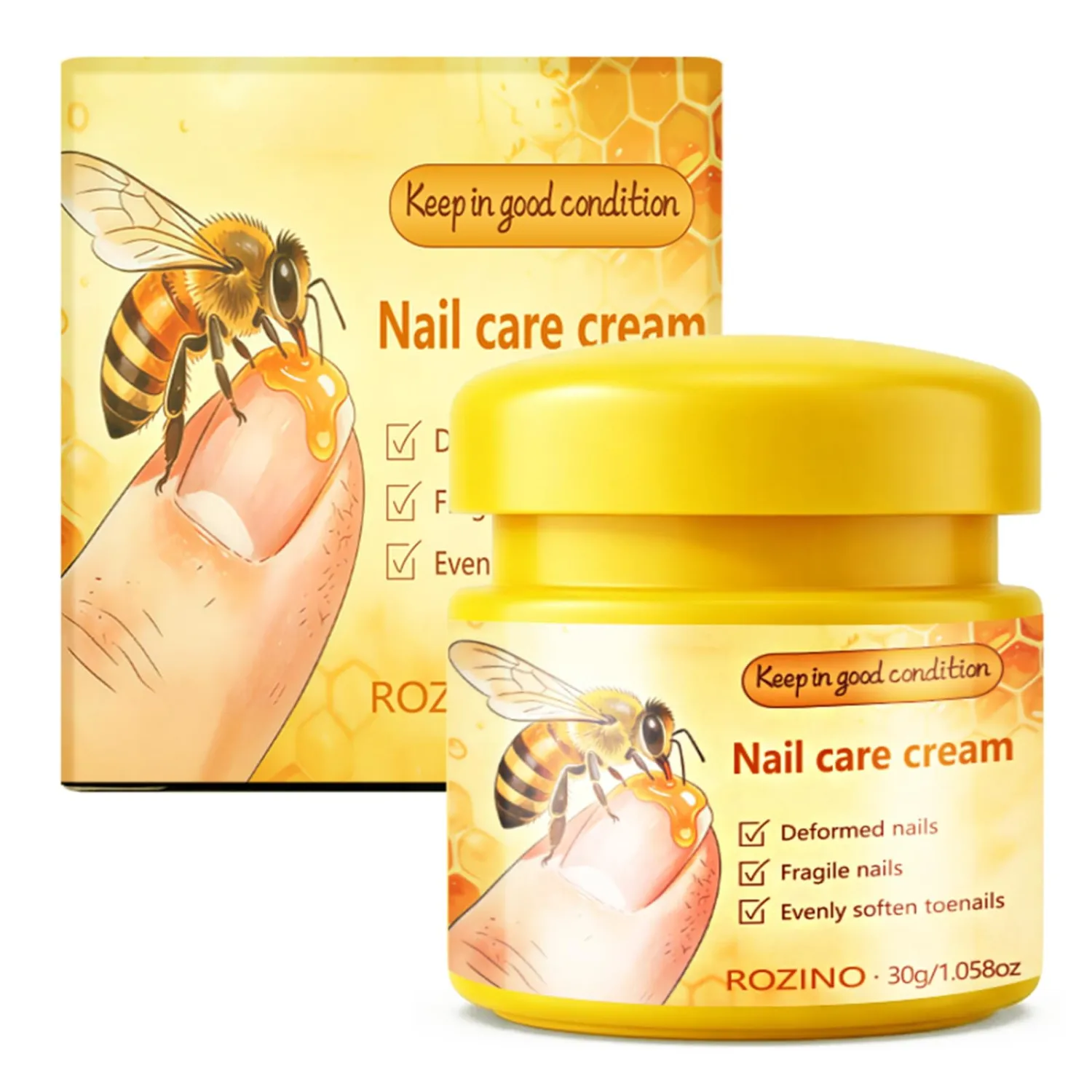 Nail Care Cream, Moisturizing Cuticle Cream for Dry & Brittle Looking Nails
