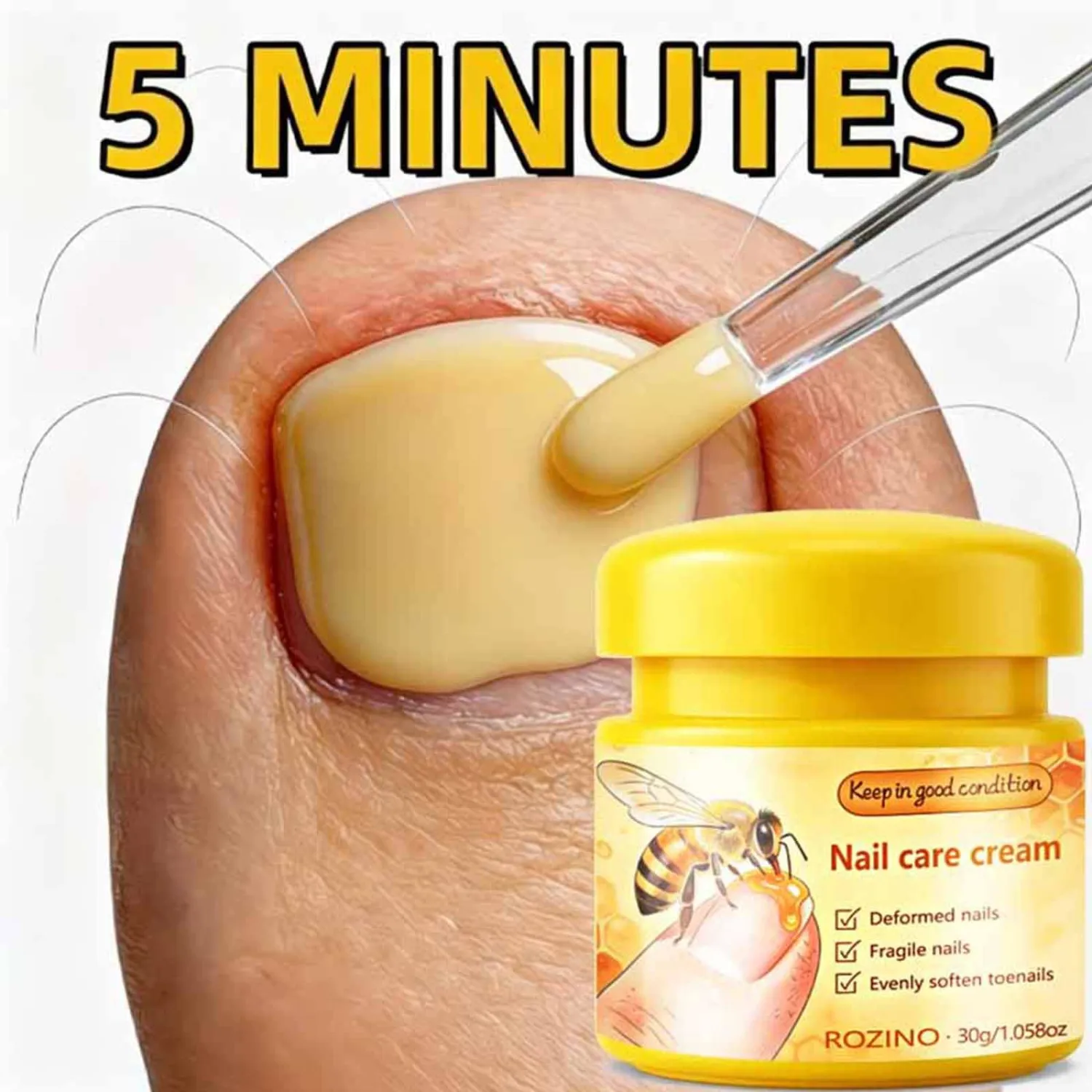 Nail Care Cream, Moisturizing Cuticle Cream for Dry & Brittle Looking Nails