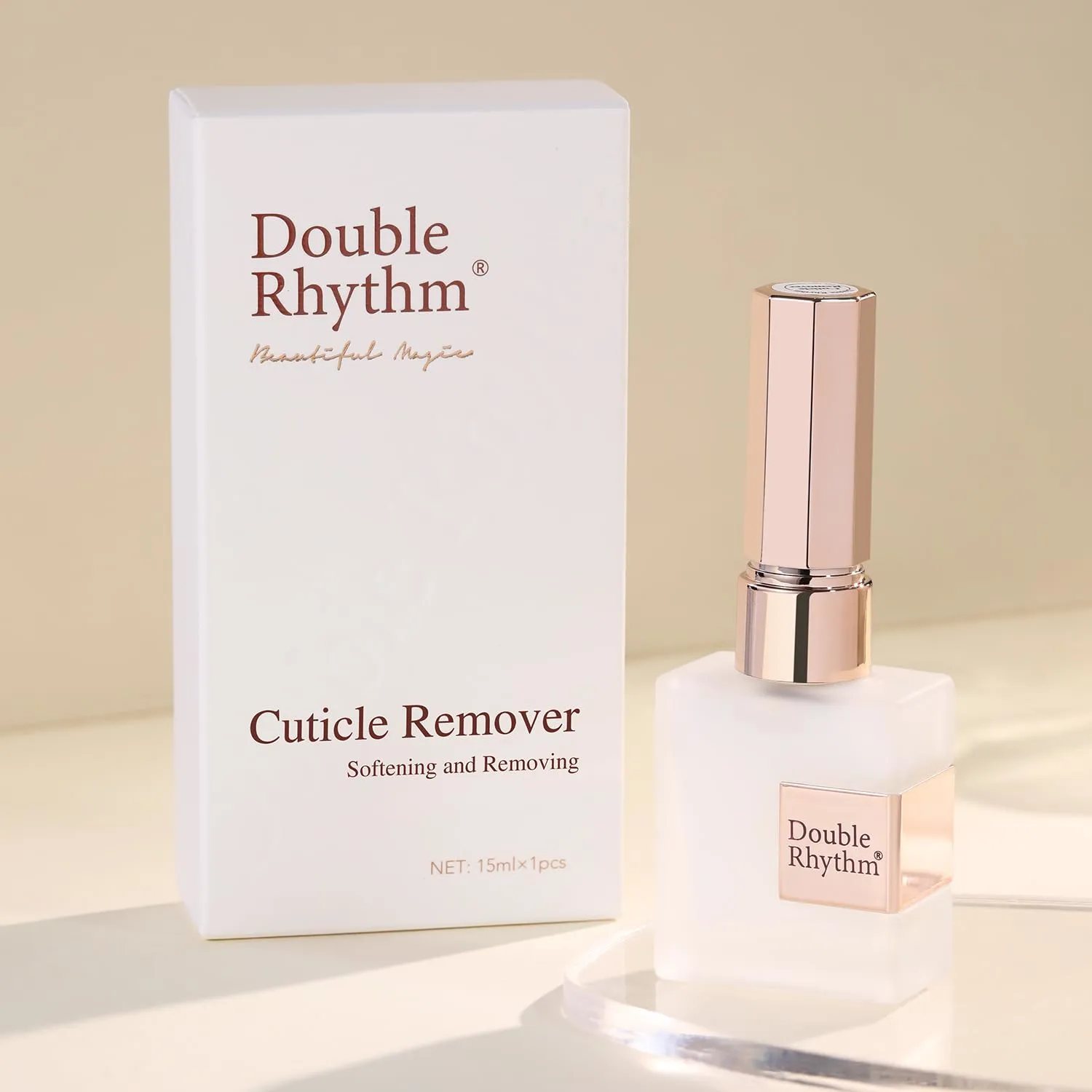 Double Rhythm Cuticle Softener for Nail Care,Hydrating, Soften Cream for Dry Manicures,Brittle Nails,Hang Nails + Dry 0.5 Fl Oz