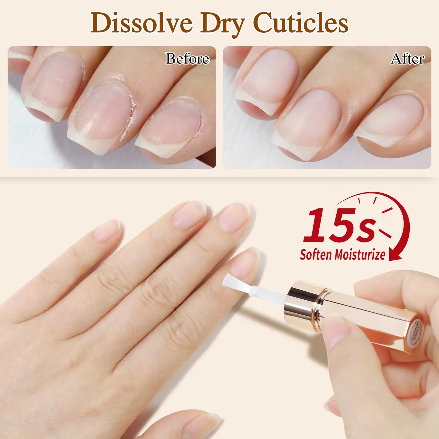 Double Rhythm Cuticle Softener for Nail Care,Hydrating, Soften Cream for Dry Manicures,Brittle Nails,Hang Nails + Dry 0.5 Fl Oz